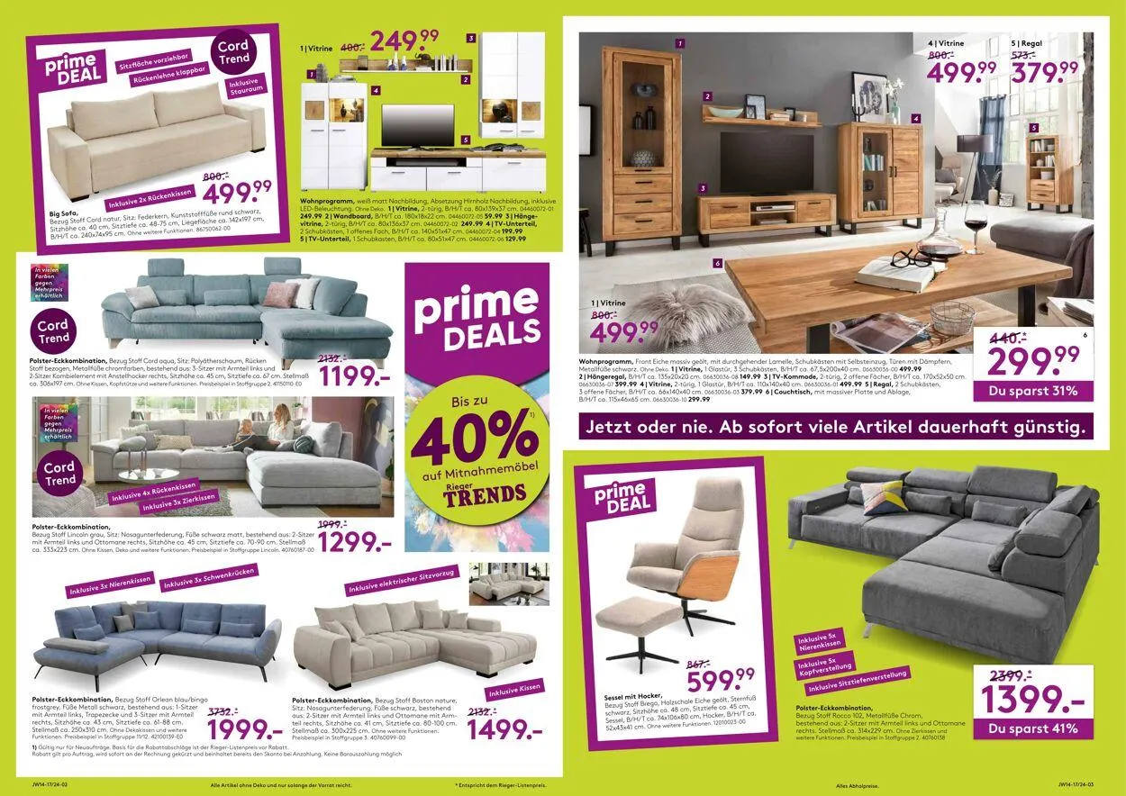 Möbel Rieger Aktueller Prospekt von 31. Dezember bis 14. Januar 2026 - Prospekt seite 2