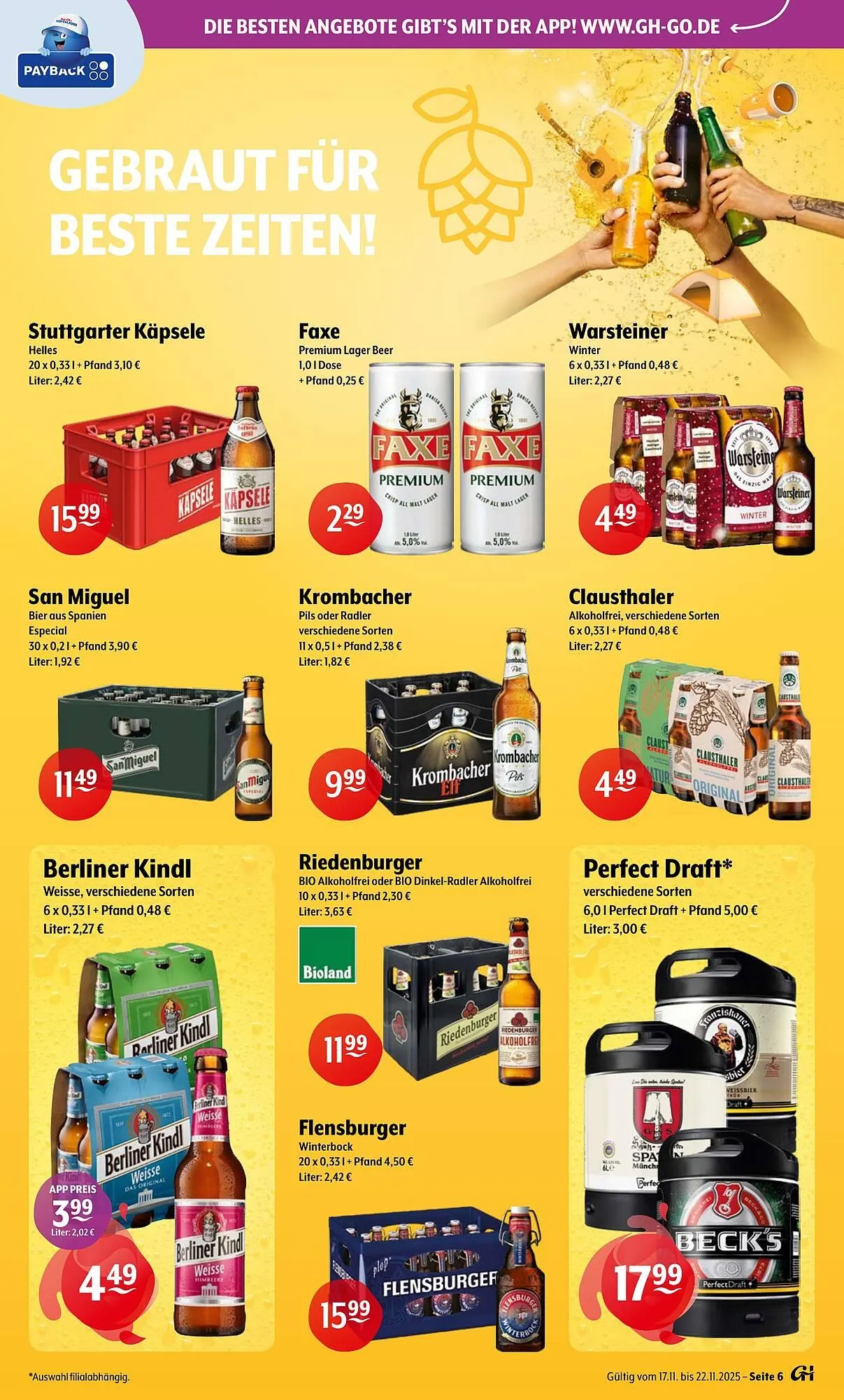 Trink und Spare Prospekt von 17. November bis 22. November 2025 - Prospekt seite 6