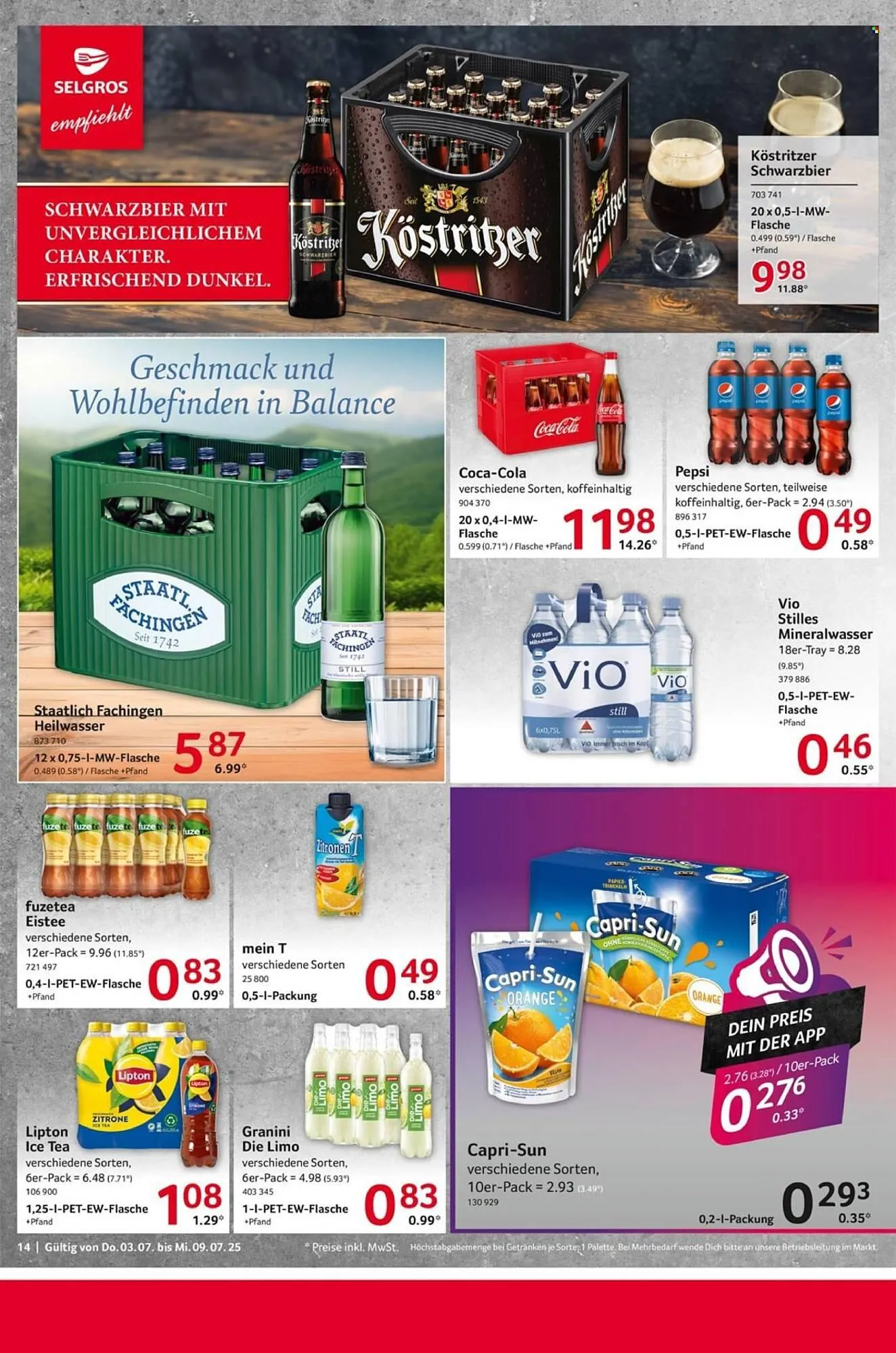 Selgros Prospekt von 3. Juli bis 9. Juli 2025 - Prospekt seite 14