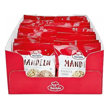 Backfee Mandeln gehackt 100 g, 25er Pack