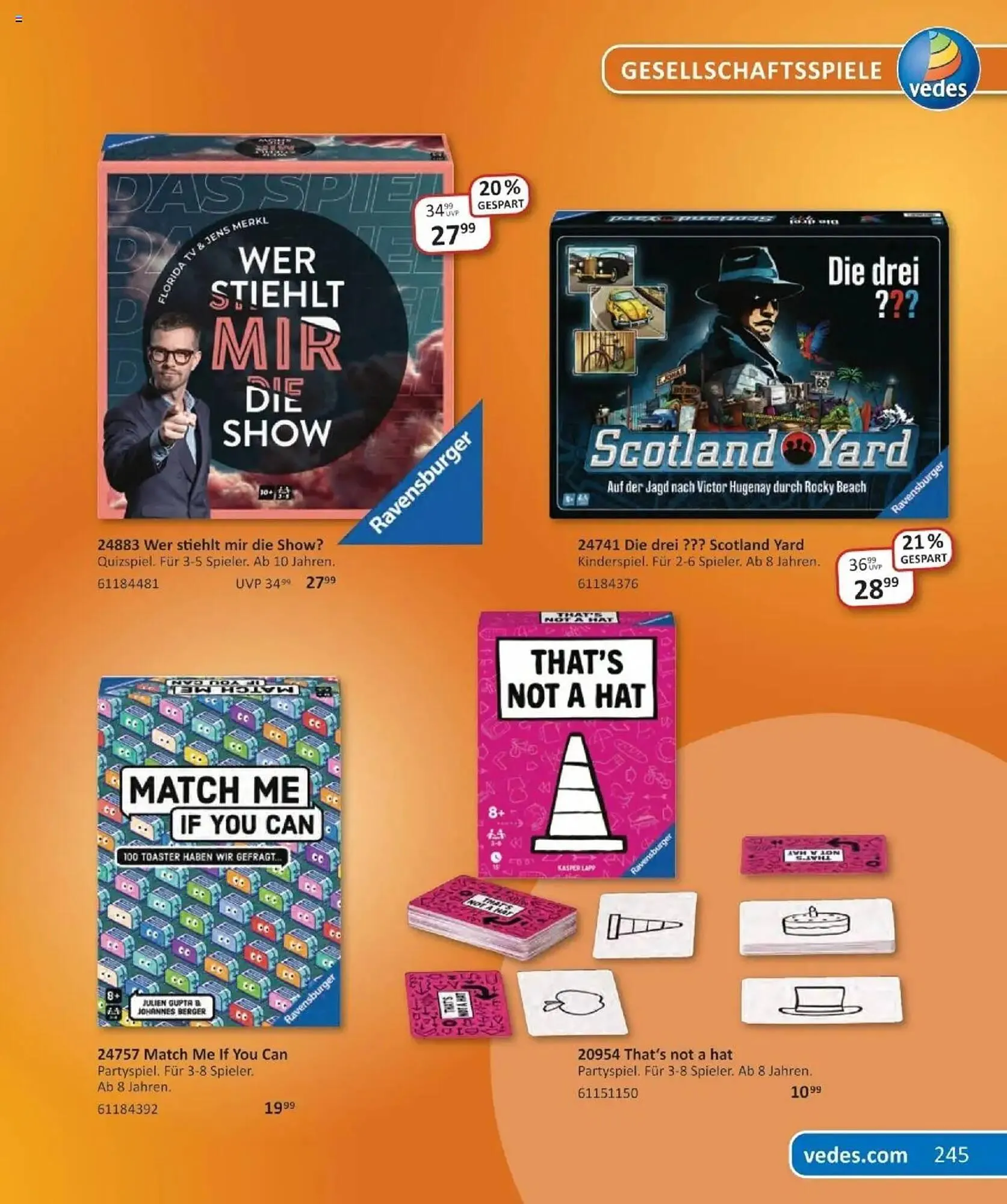 Vedes Prospekt von 29. September bis 6. Januar 2026 - Prospekt seite 245