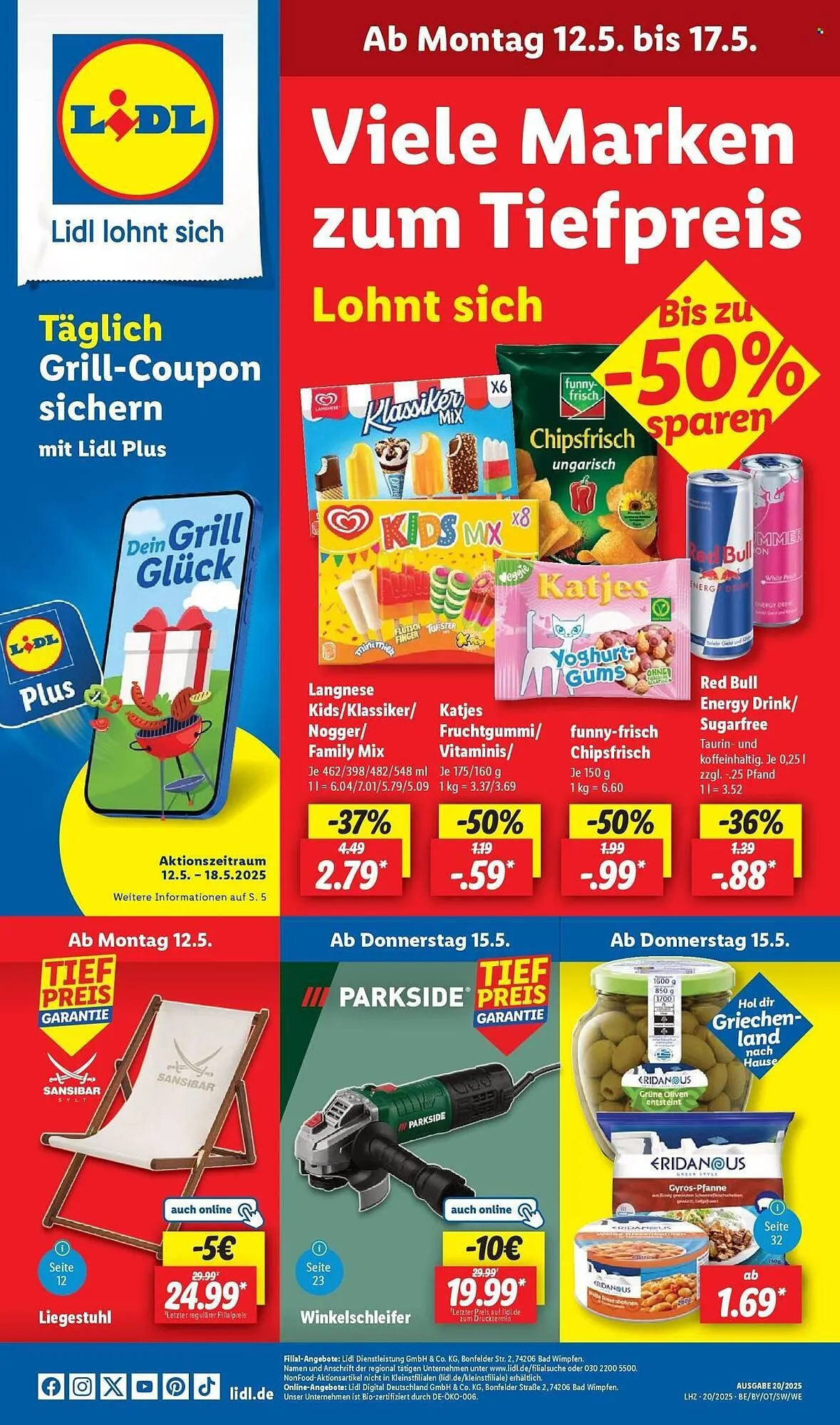 Lidl Prospekt von 12. Mai bis 17. Mai 2025 - Prospekt seite 1