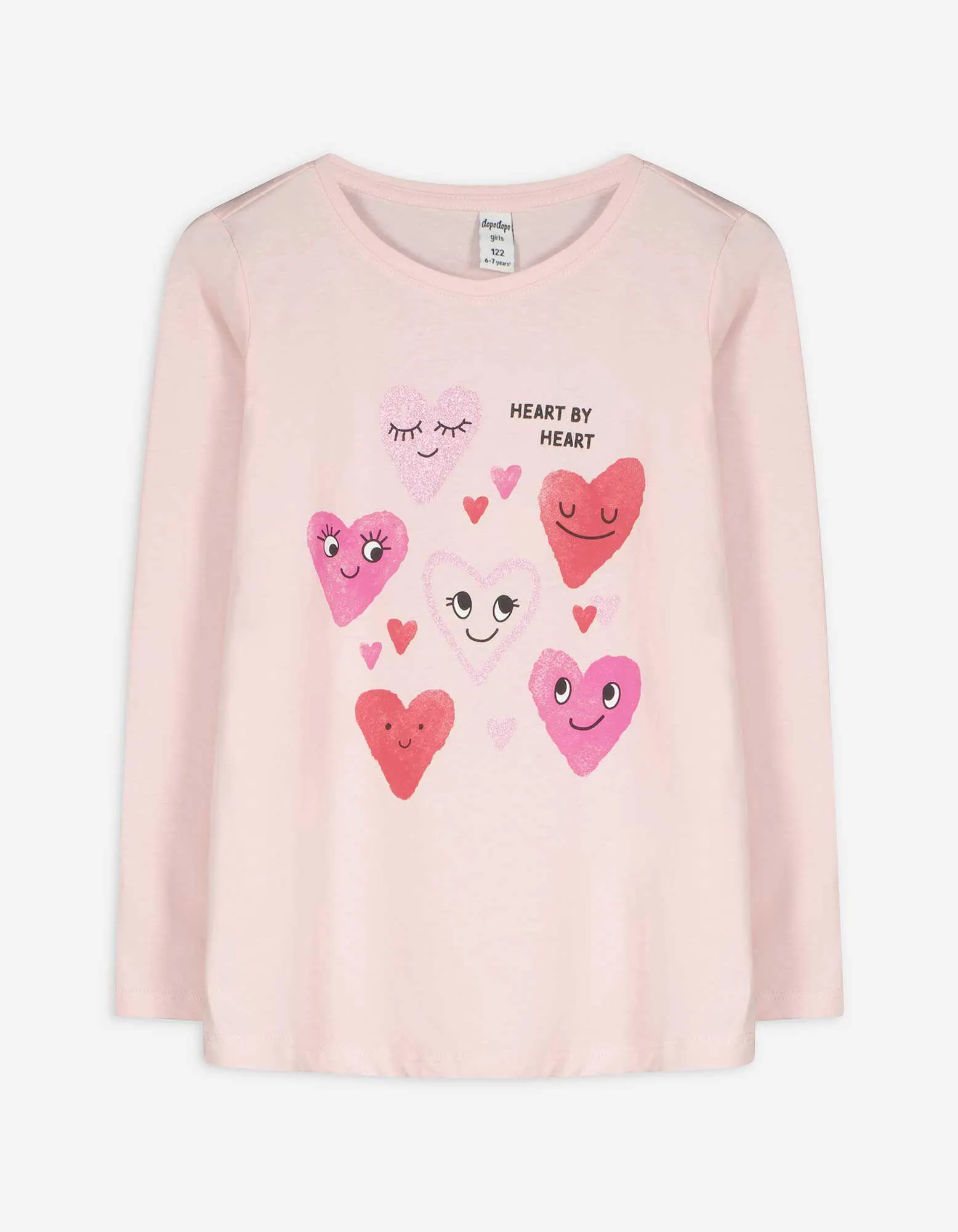 Langarmshirt - Frontprint - rosa