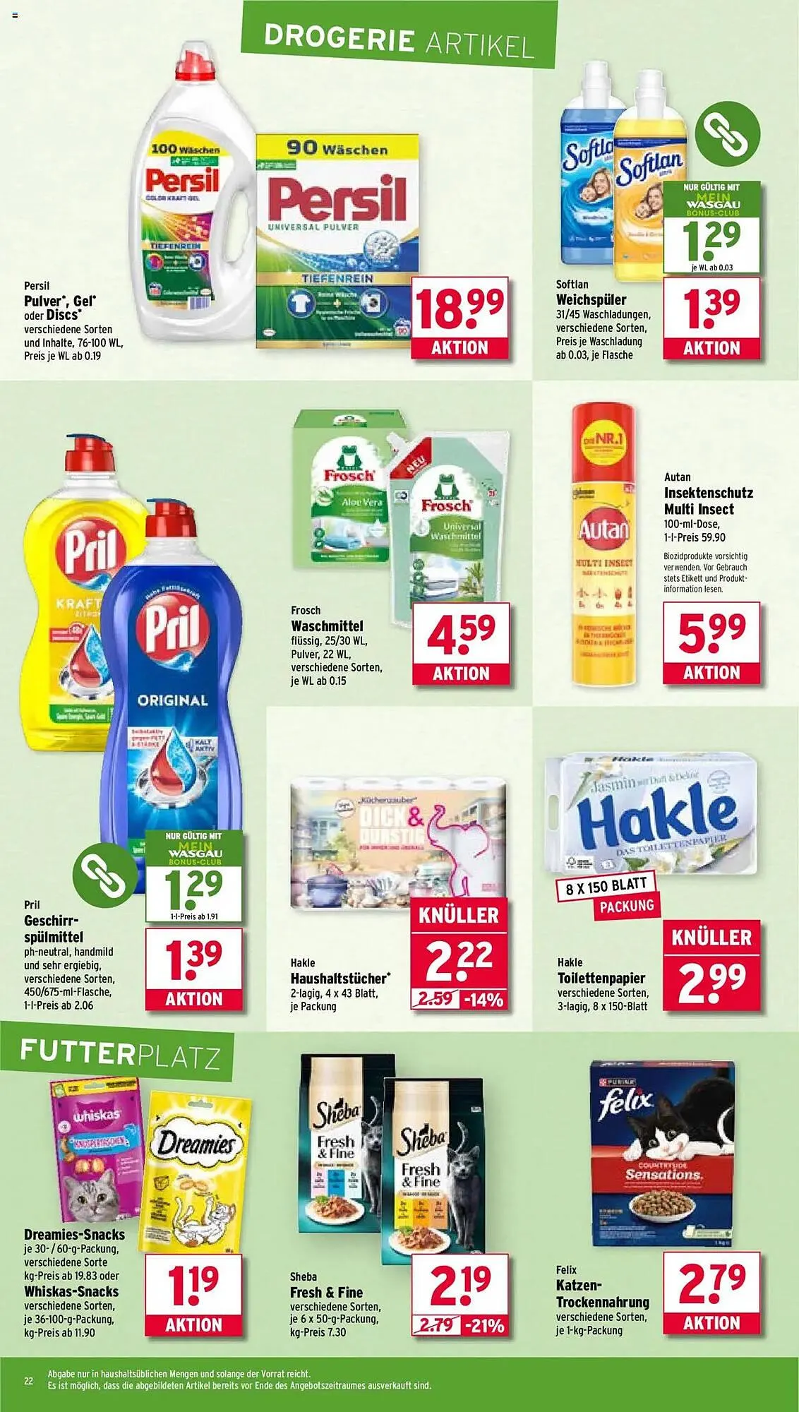 Wasgau Prospekt von 7. Juli bis 12. Juli 2025 - Prospekt seite 22