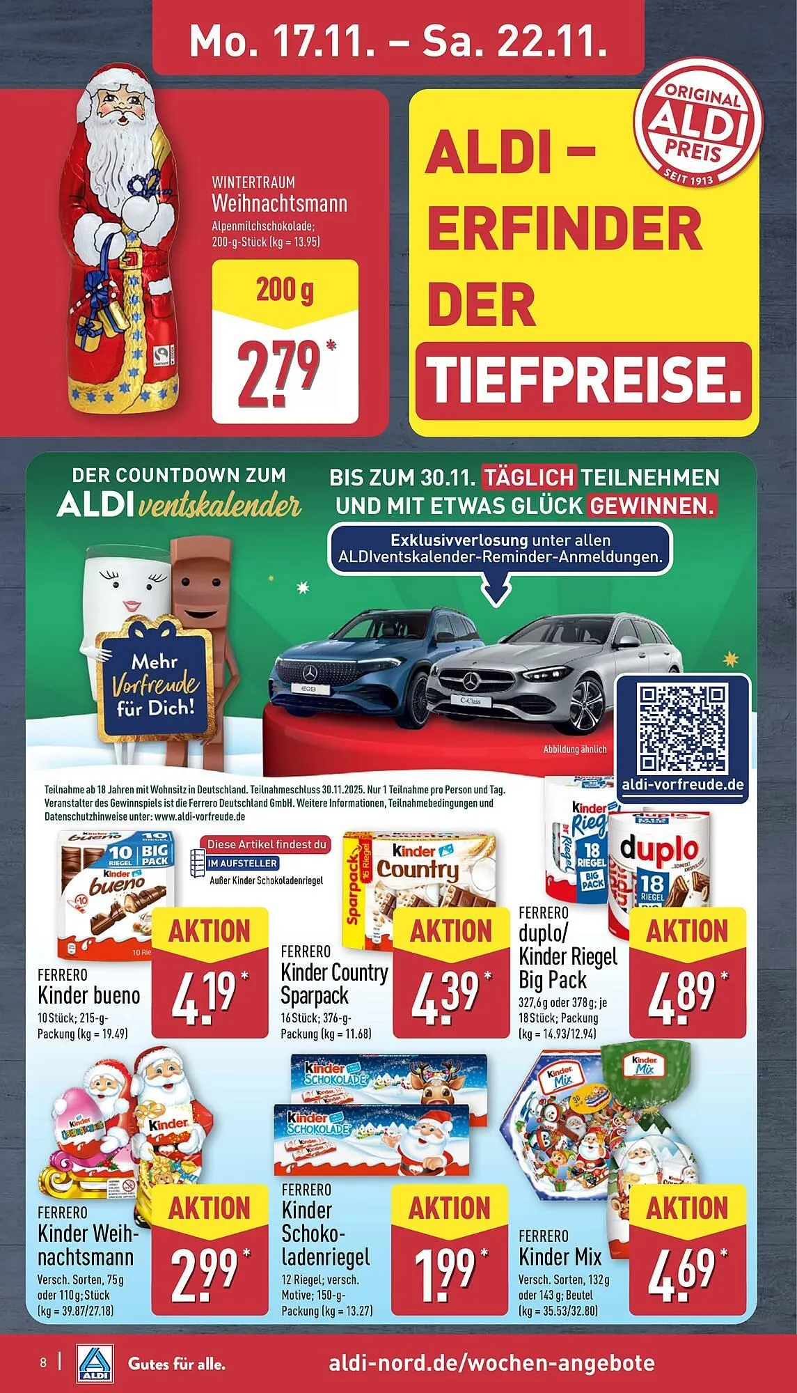 Aldi Nord Prospekt von 17. November bis 22. November 2025 - Prospekt seite 8