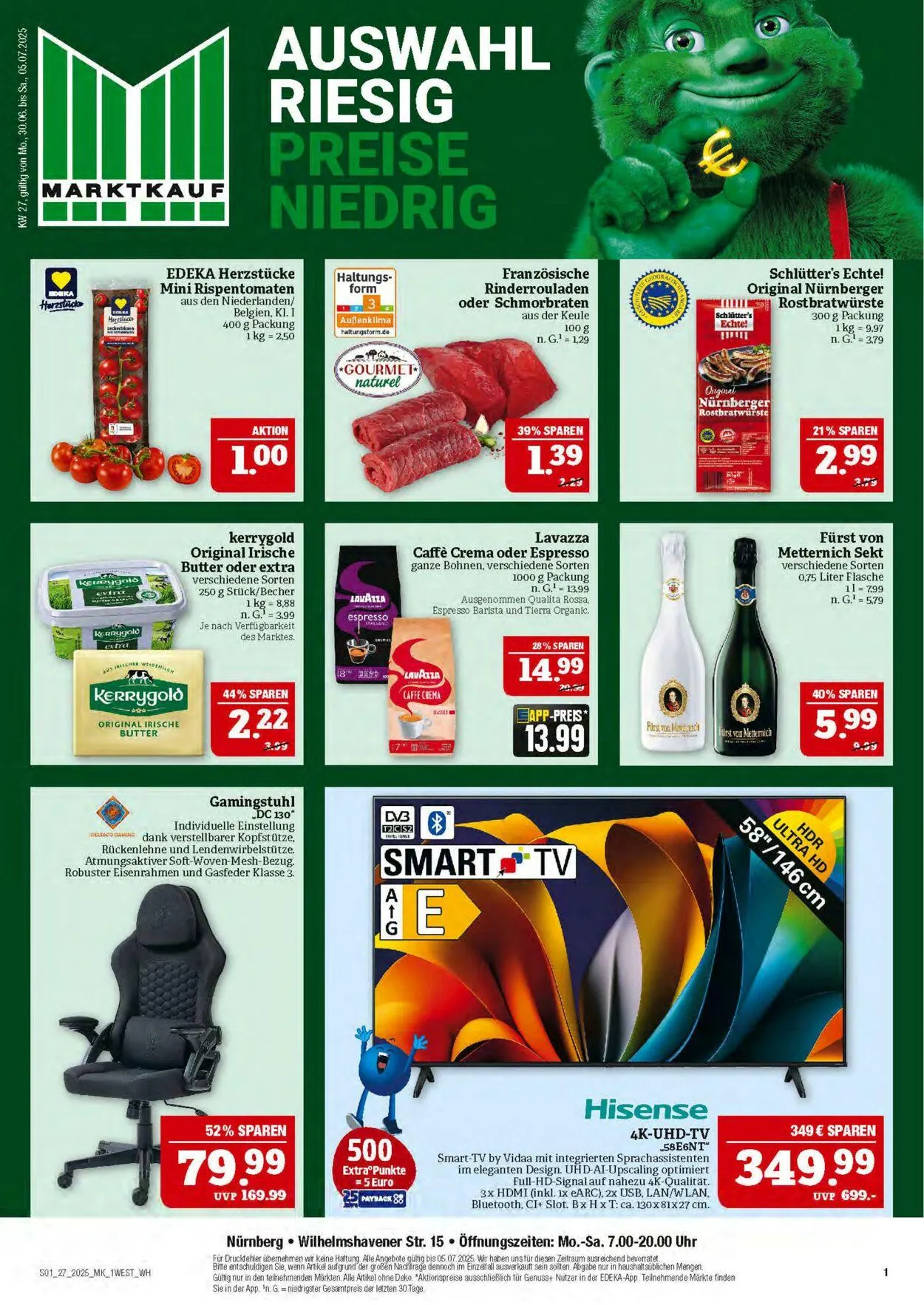 Marktkauf - Nürnberg-Thon Aktueller Prospekt von 30. Juni bis 5. Juli 2025 - Prospekt seite 1