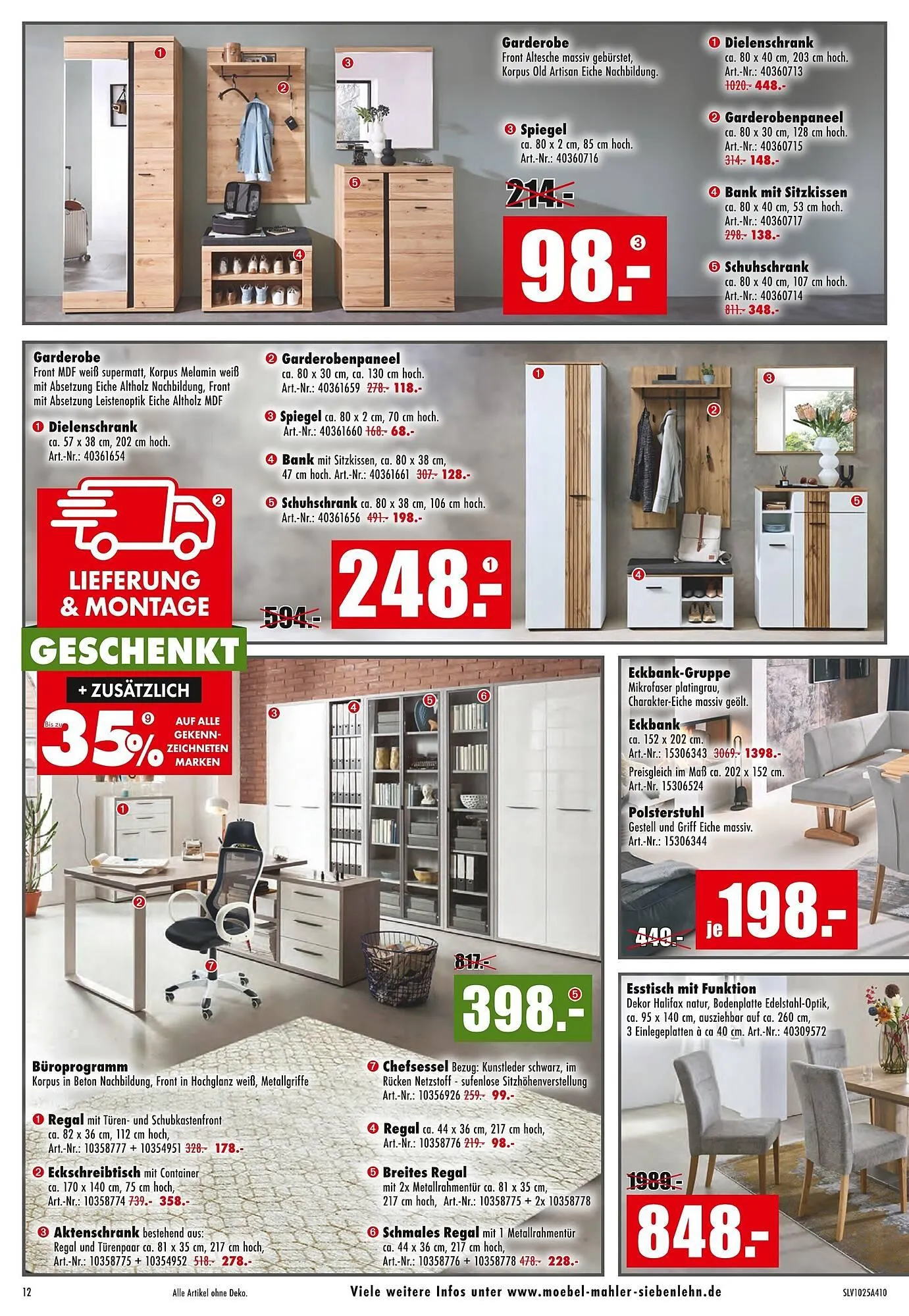 Möbel Mahler Katalog von 29. Oktober bis 4. November 2025 - Prospekt seite 12