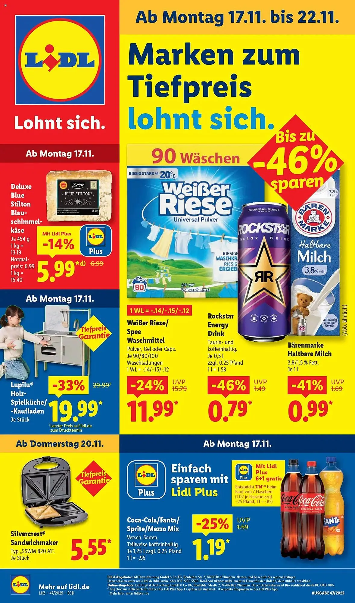 Lidl Prospekt von 17. November bis 22. November 2025 - Prospekt seite 1