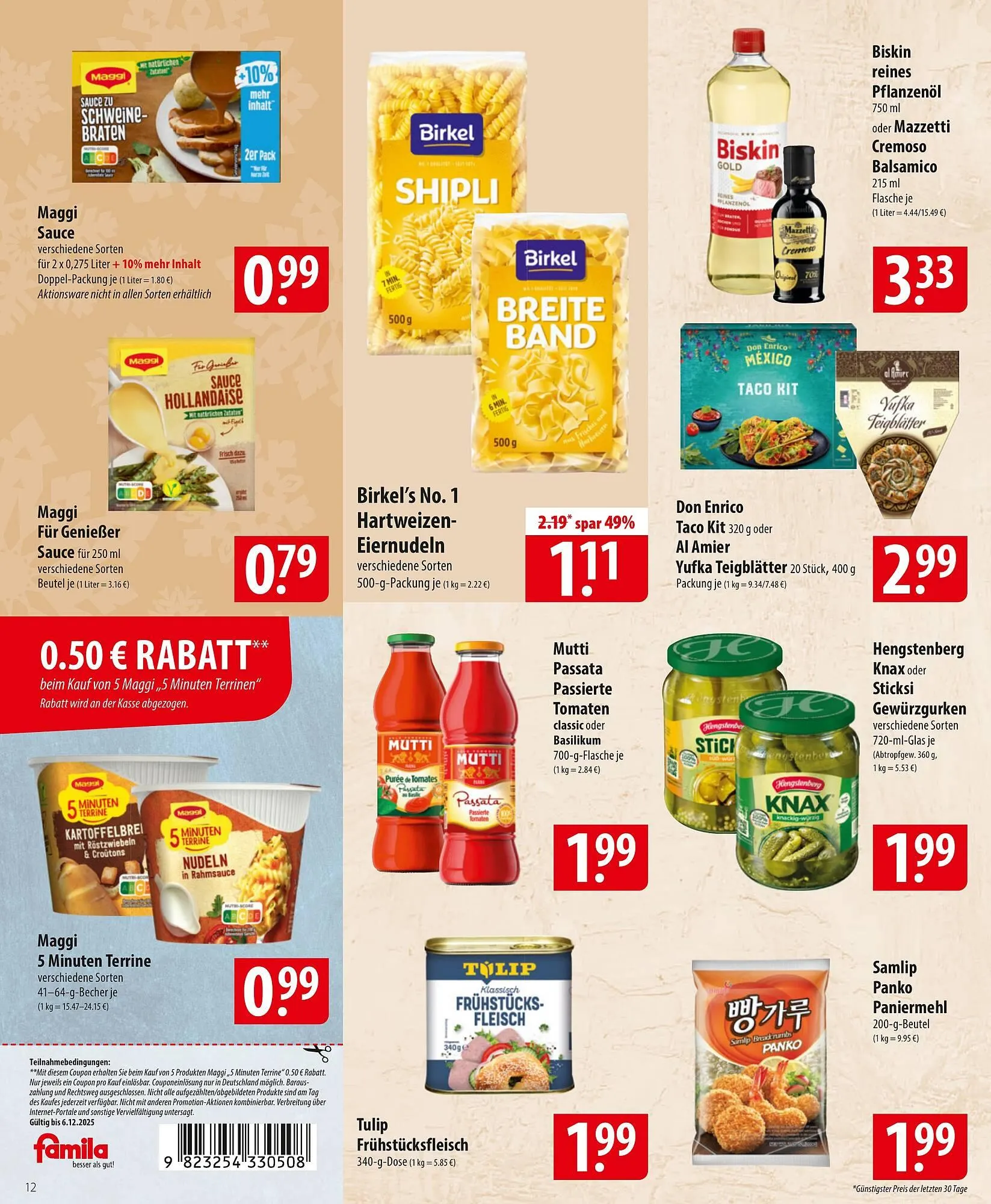Famila Nord Ost Prospekt von 1. Dezember bis 6. Dezember 2025 - Prospekt seite 12