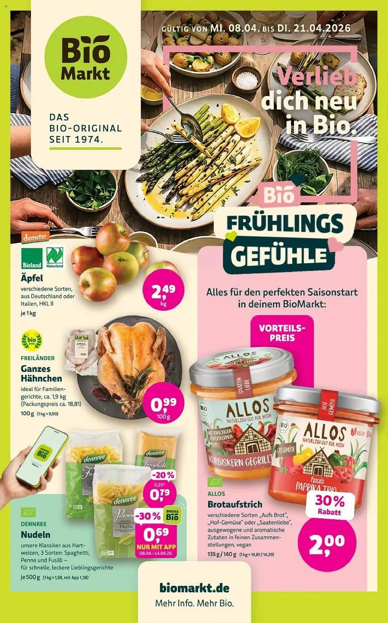 Biomarkt Prospekt von 8. April bis 21. April 2026 - Prospekt seite 1