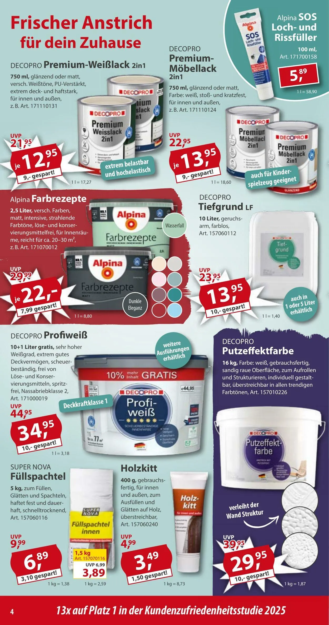 Sonderpreis Baumarkt Aktueller Prospekt von 25. Oktober bis 8. November 2025 - Prospekt seite 4