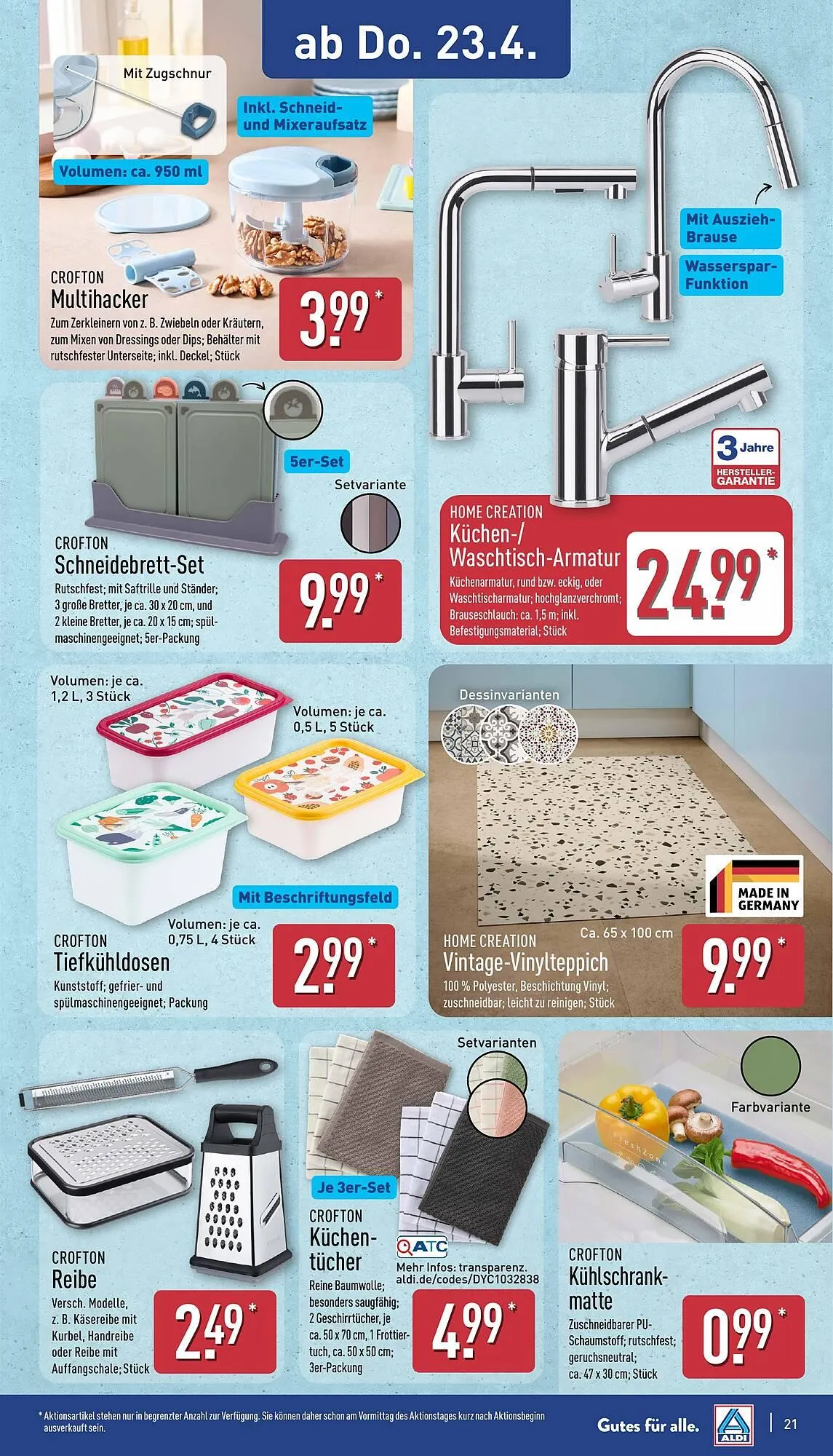 Aldi Nord Prospekt von 20. April bis 25. April 2026 - Prospekt seite 21