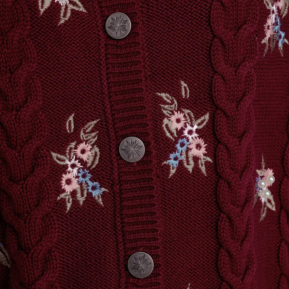 Damen Strickjacke mit Stickereien
