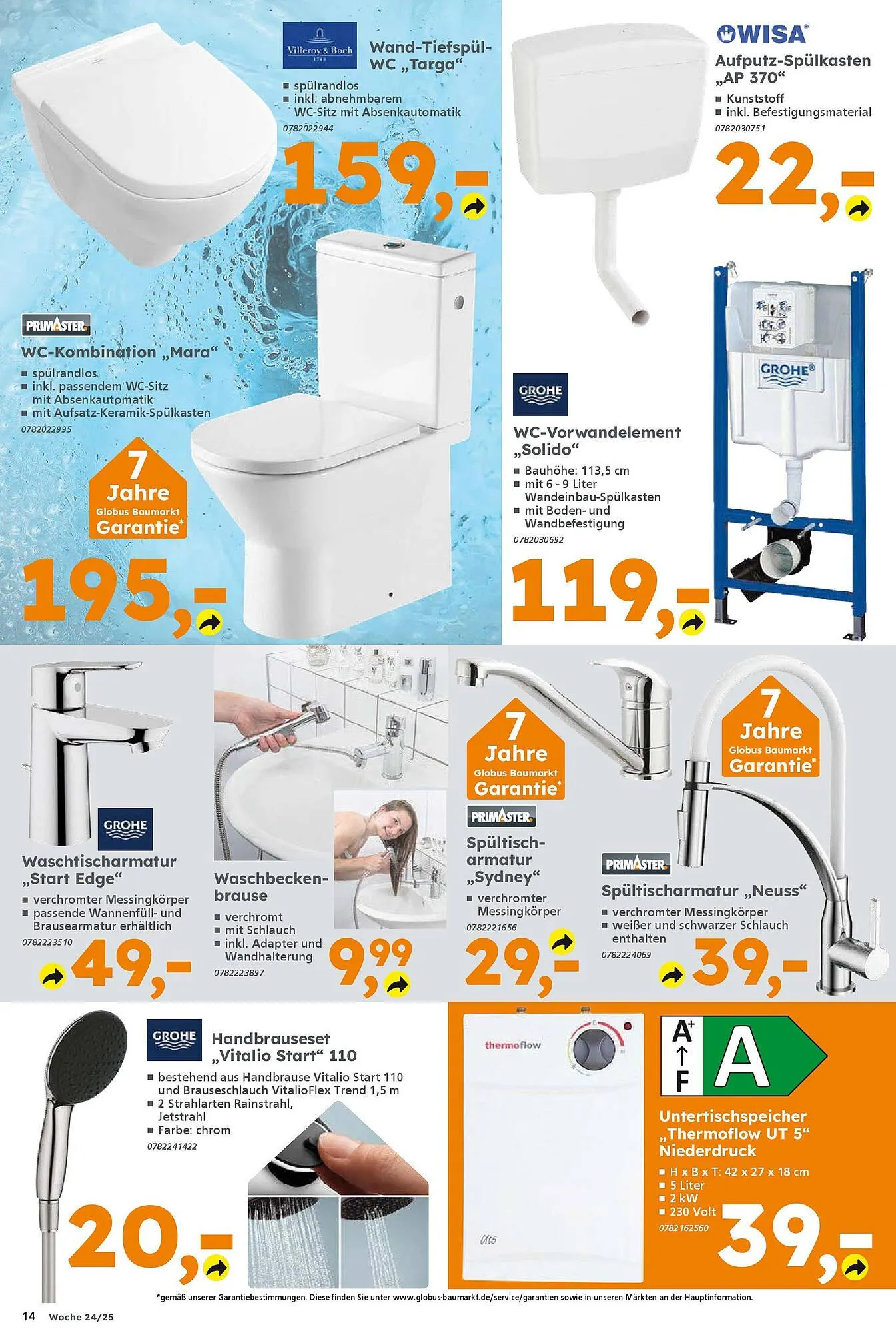 Globus Baumarkt Prospekt von 9. Juni bis 14. Juni 2025 - Prospekt seite 14