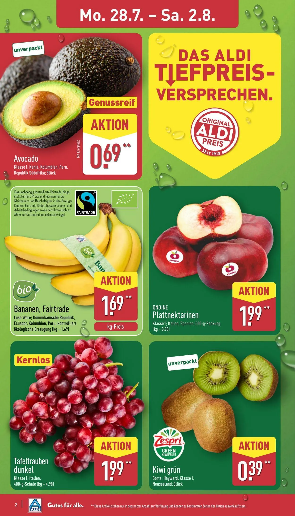 Aldi-Nord von 21. Juli bis 26. Juli 2025 - Prospekt seite 2