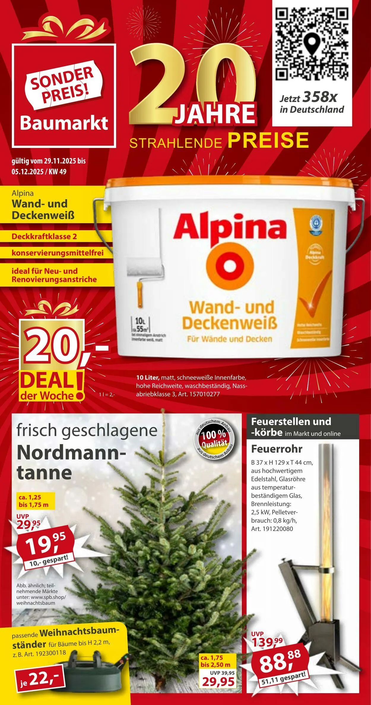 Sonderpreis Baumarkt Aktueller Prospekt von 22. November bis 6. Dezember 2025 - Prospekt seite 1