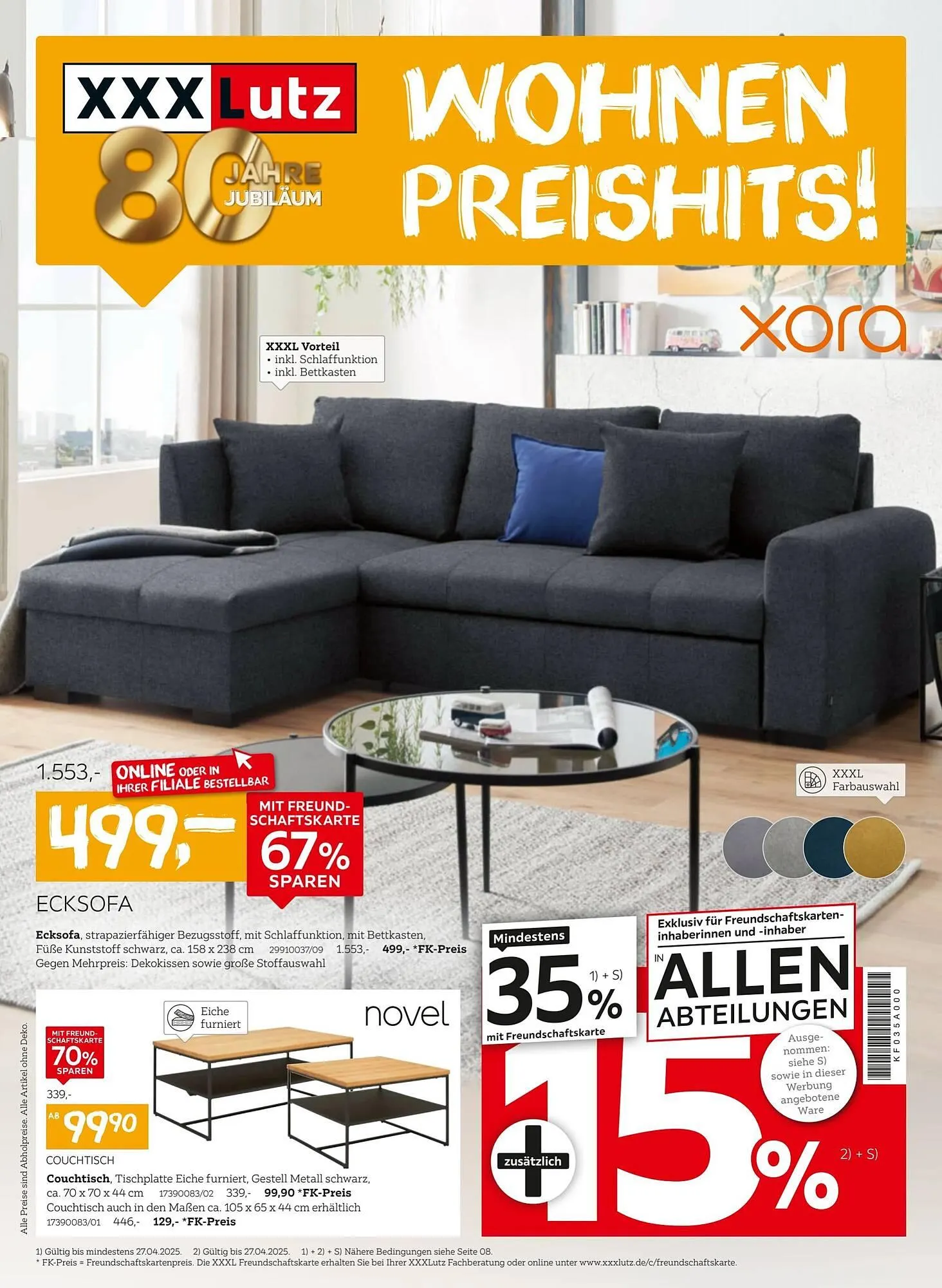 XXXLutz Prospekt von 14. April bis 28. April 2025 - Prospekt seite 1