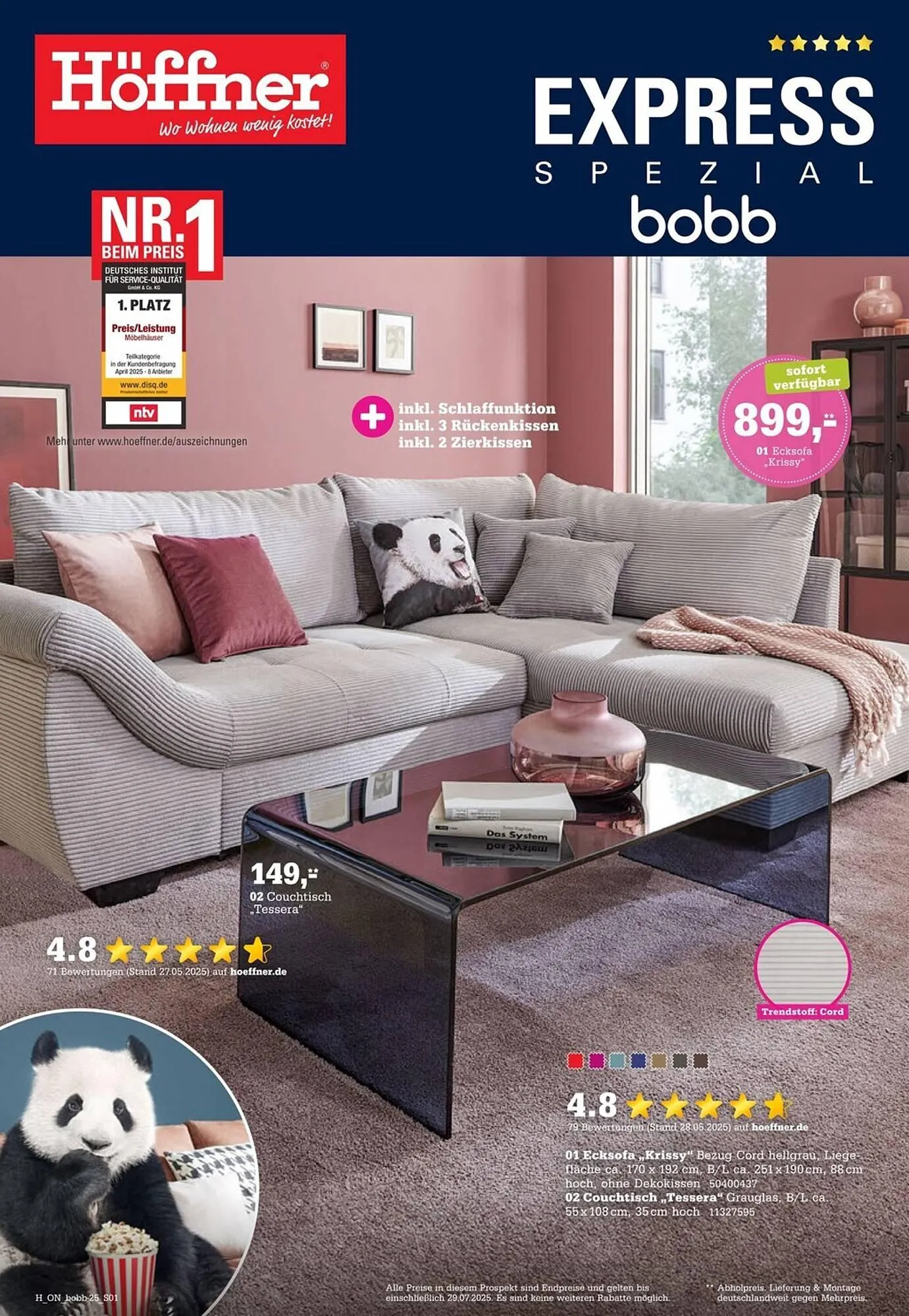 Höffner Prospekt von 16. Juli bis 29. Juli 2025 - Prospekt seite 1