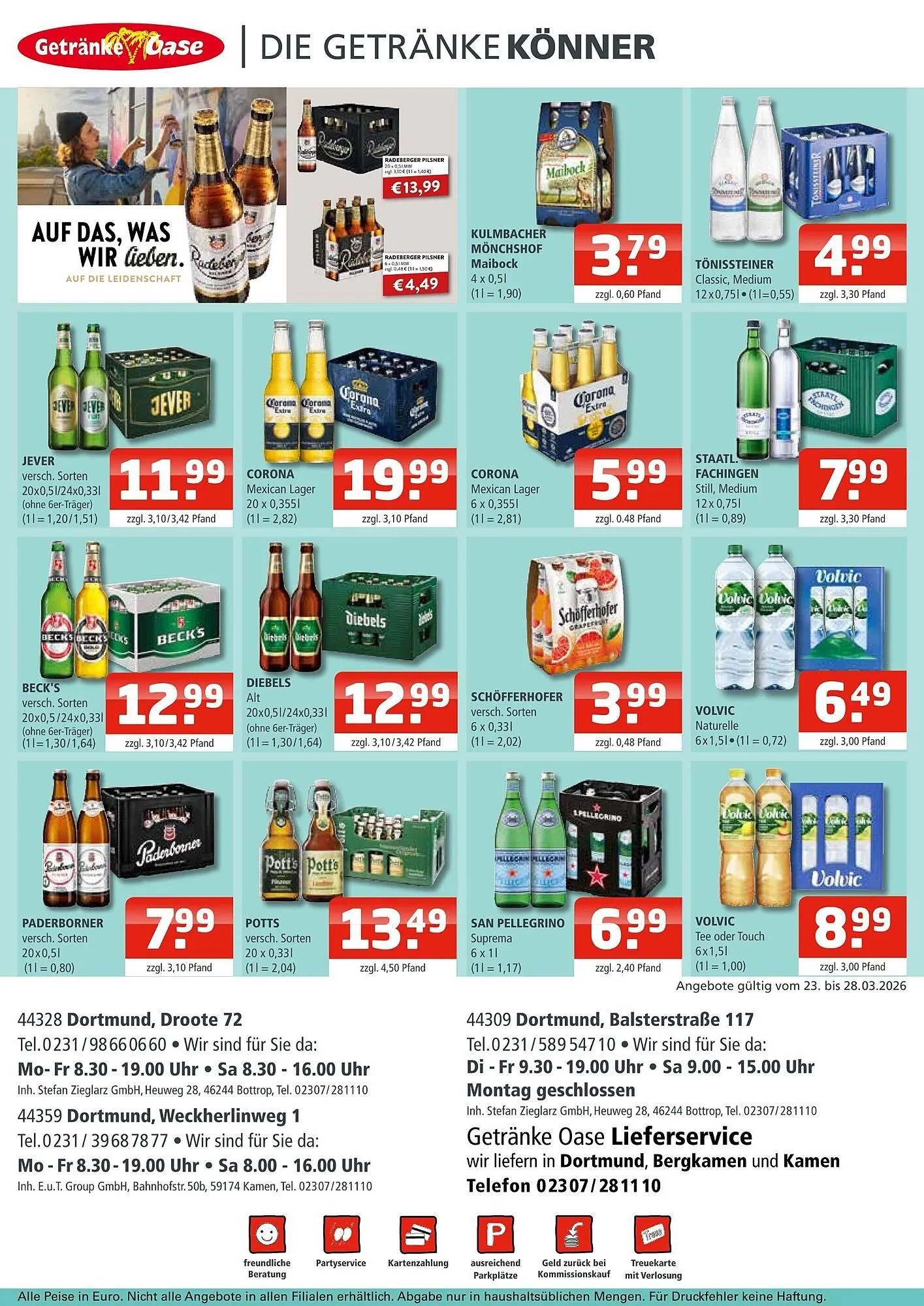 Getränke Oase Prospekt von 23. März bis 28. März 2026 - Prospekt seite 2