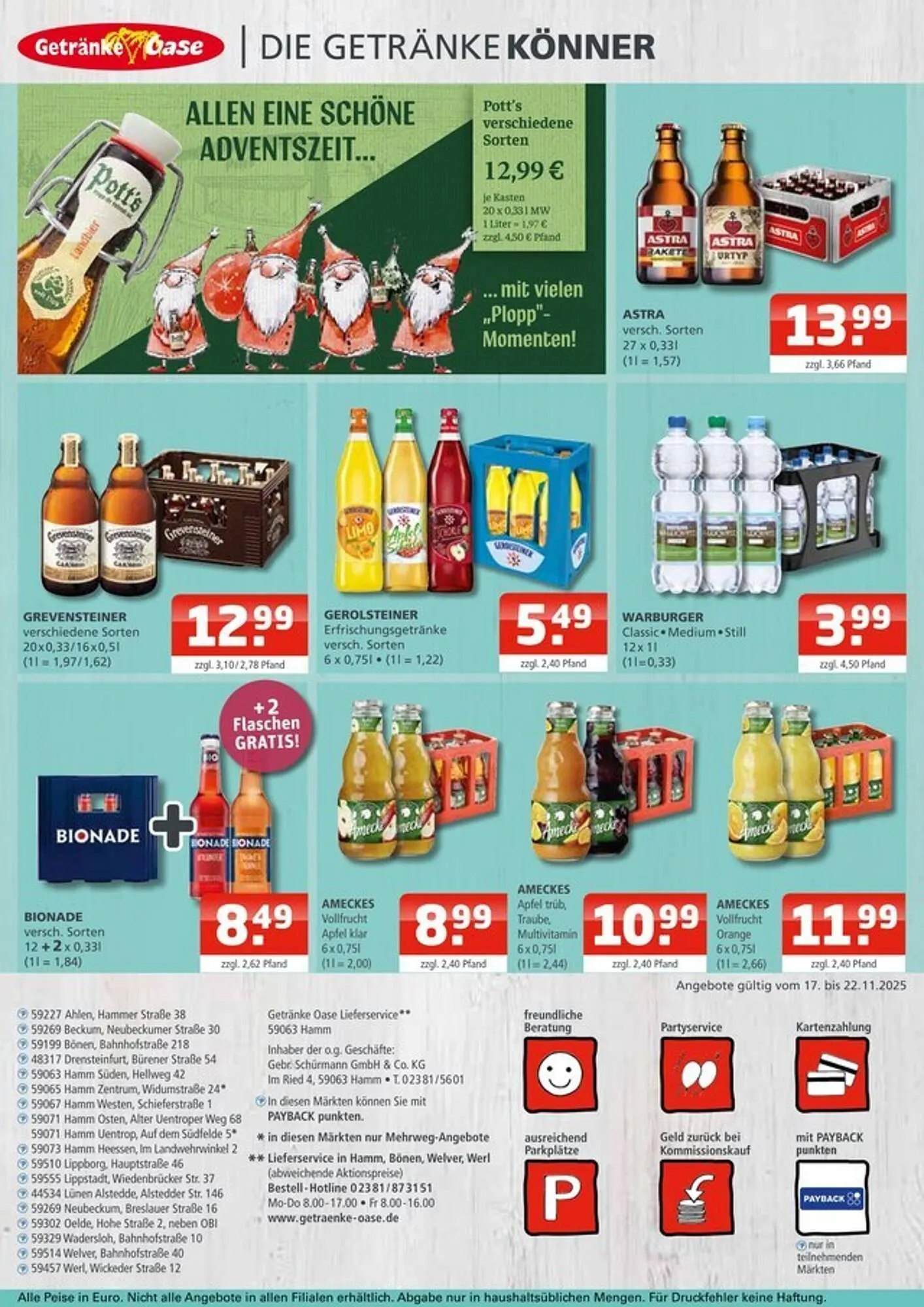 Getränke Oase Prospekt von 17. November bis 22. November 2025 - Prospekt seite 4