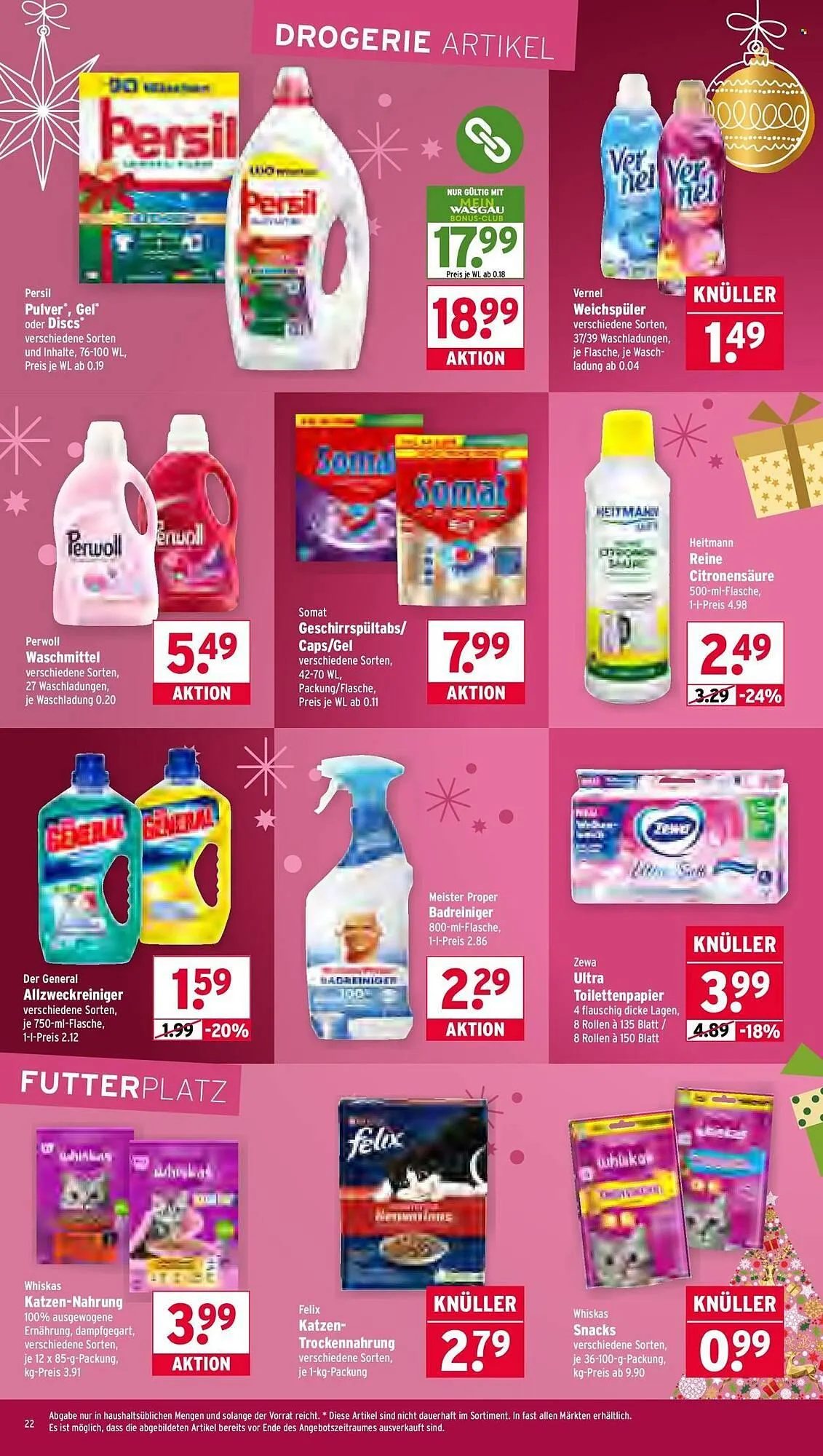 Wasgau Prospekt von 15. Dezember bis 20. Dezember 2025 - Prospekt seite 22