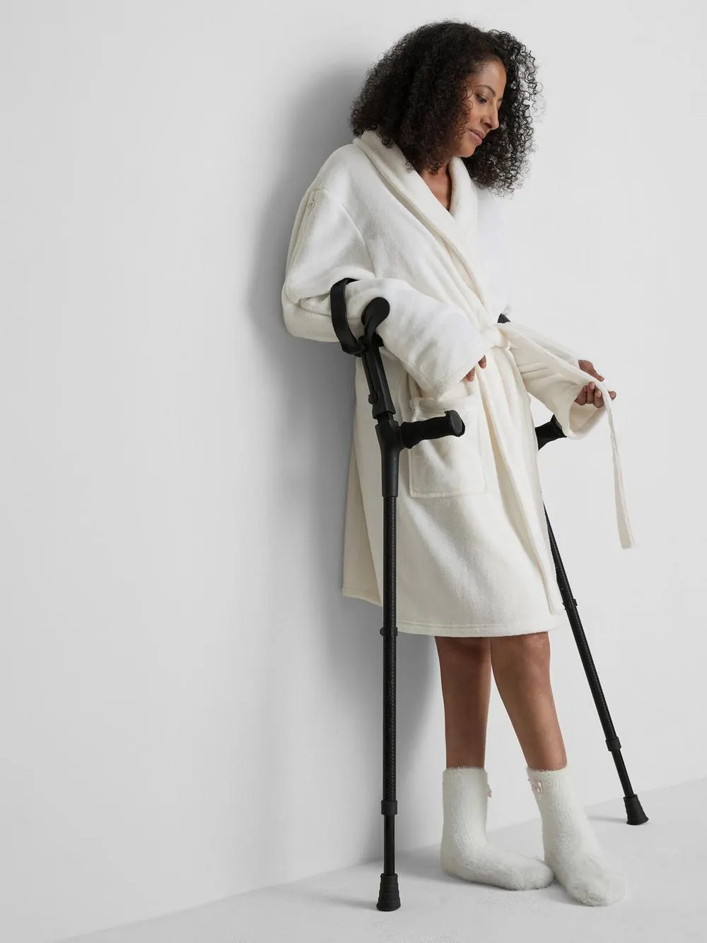 Adaptiver Midi-Bademantel