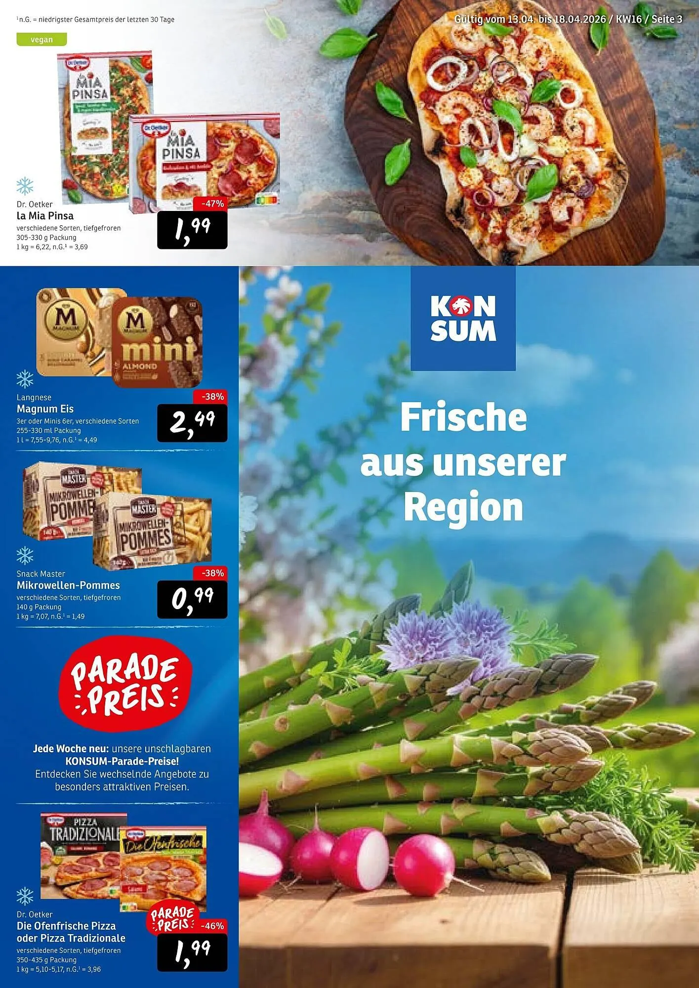 KONSUM Prospekt von 13. April bis 18. April 2026 - Prospekt seite 3