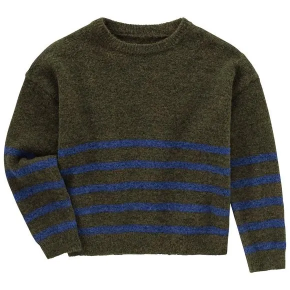 Jungen Strickpullover mit Streifen