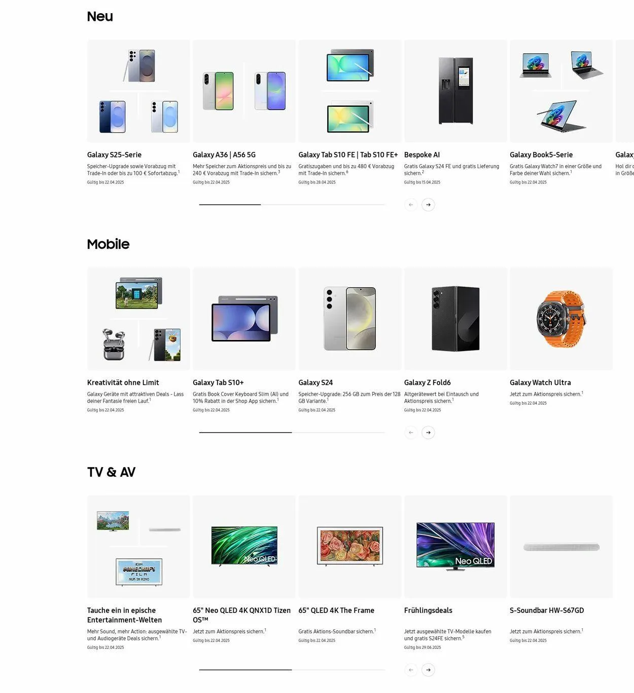 Samsung Aktueller Prospekt von 21. April bis 30. April 2025 - Prospekt seite 2