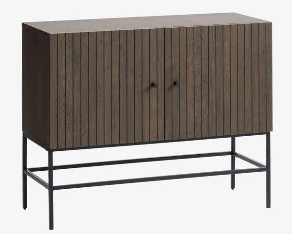 Μπουφές HEMDRUP 2 πόρτες σκούρα χρωματισμένη δρυς/μαύρο