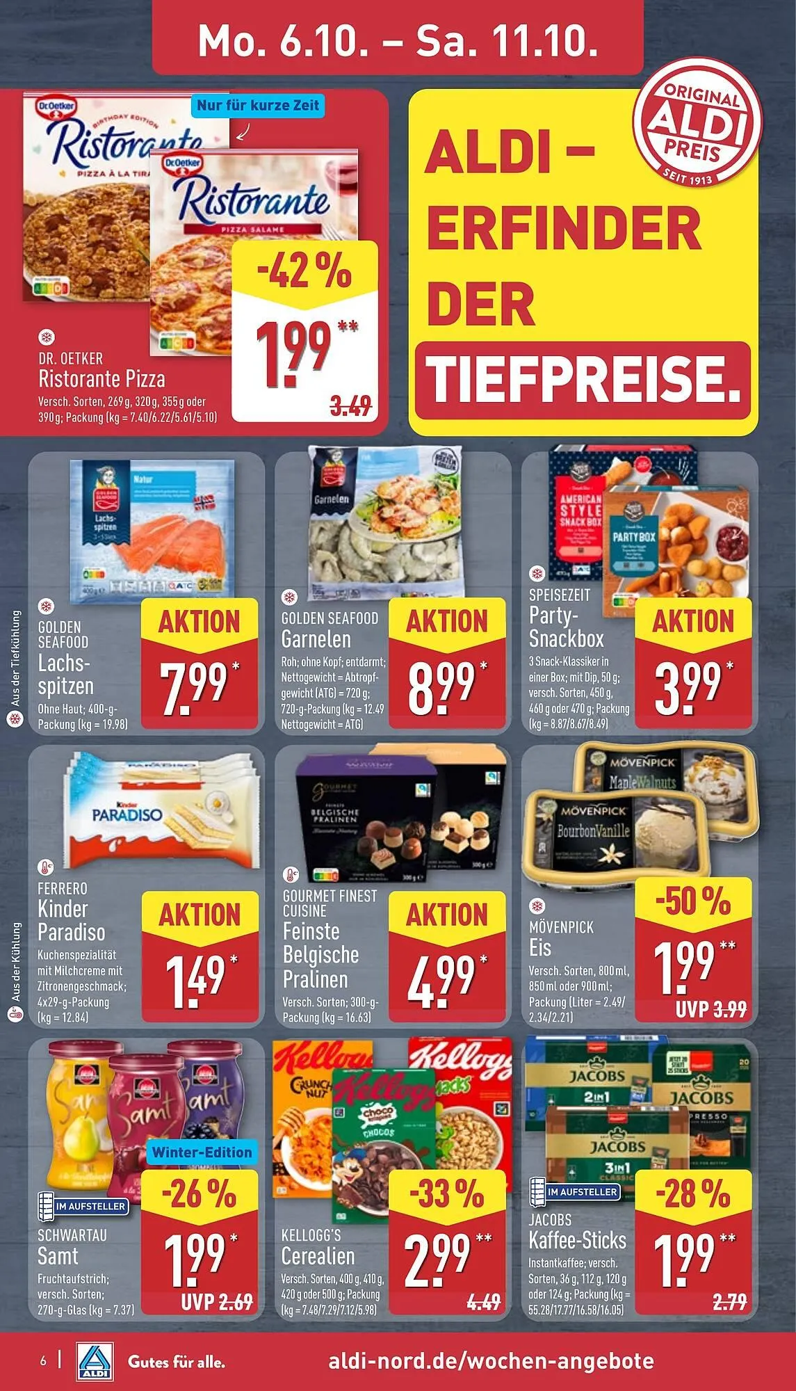 Aldi Nord Prospekt von 6. Oktober bis 12. Oktober 2025 - Prospekt seite 6