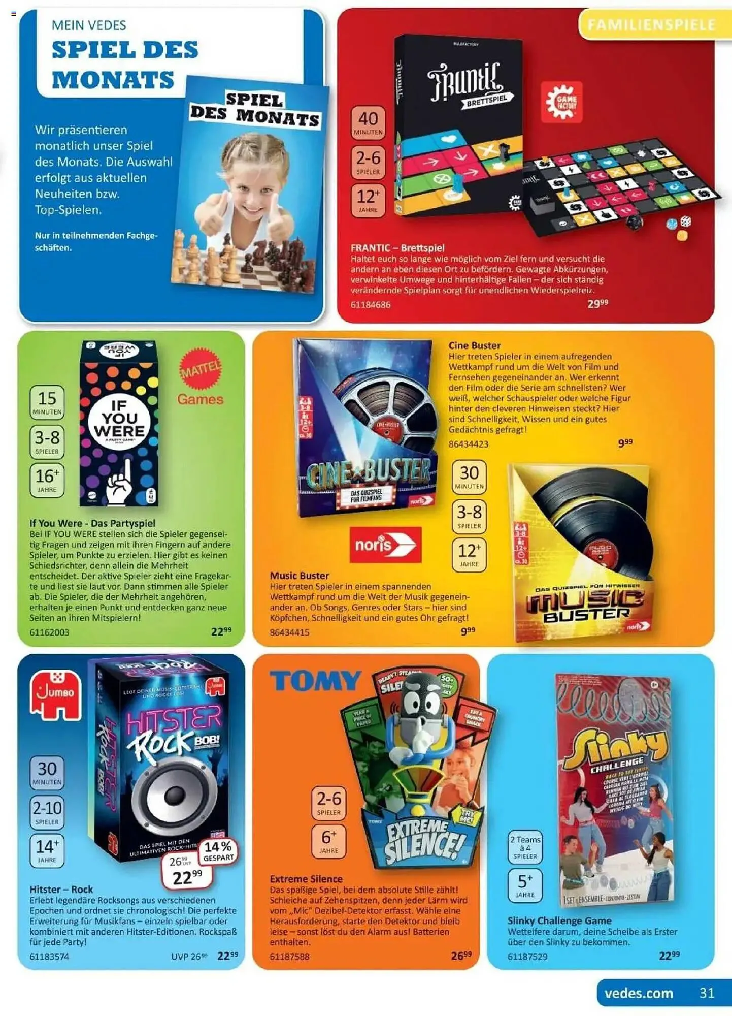 Vedes Prospekt von 25. August bis 31. Oktober 2025 - Prospekt seite 31