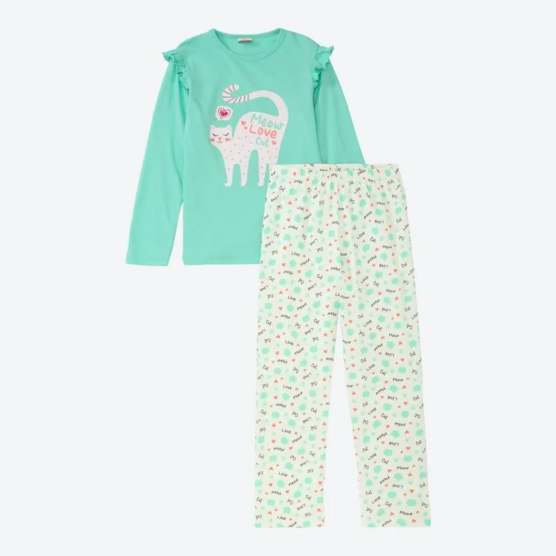 Kinder-Mädchen-Pyjama mit Print