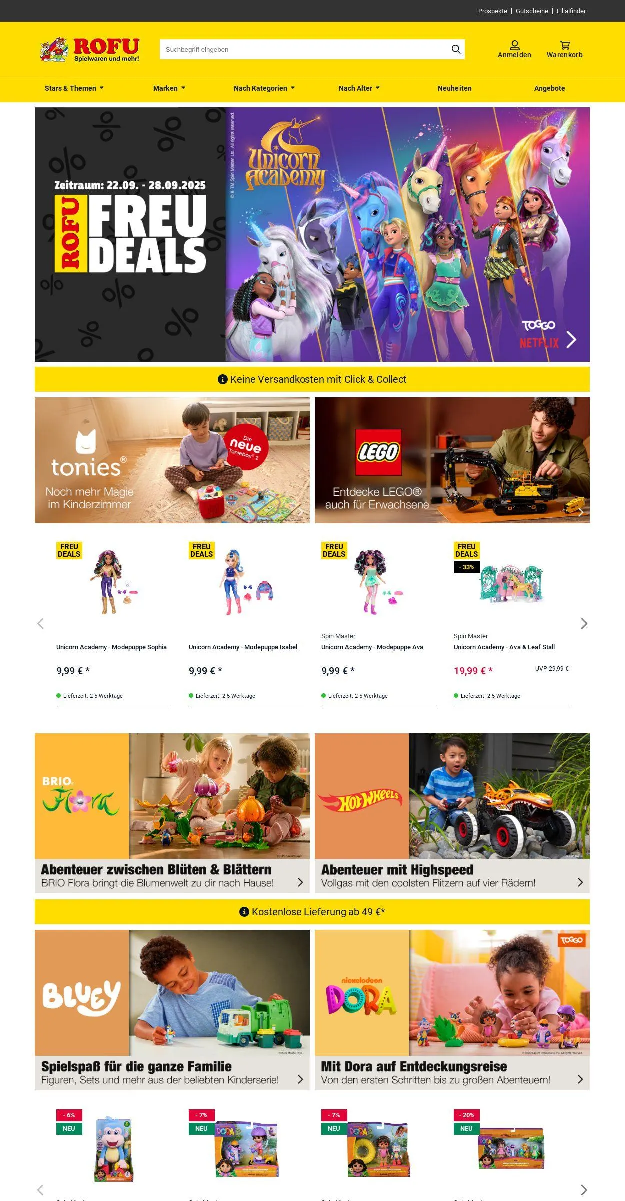 ROFU Kinderland Aktueller Prospekt von 22. September bis 1. Oktober 2025 - Prospekt seite 1