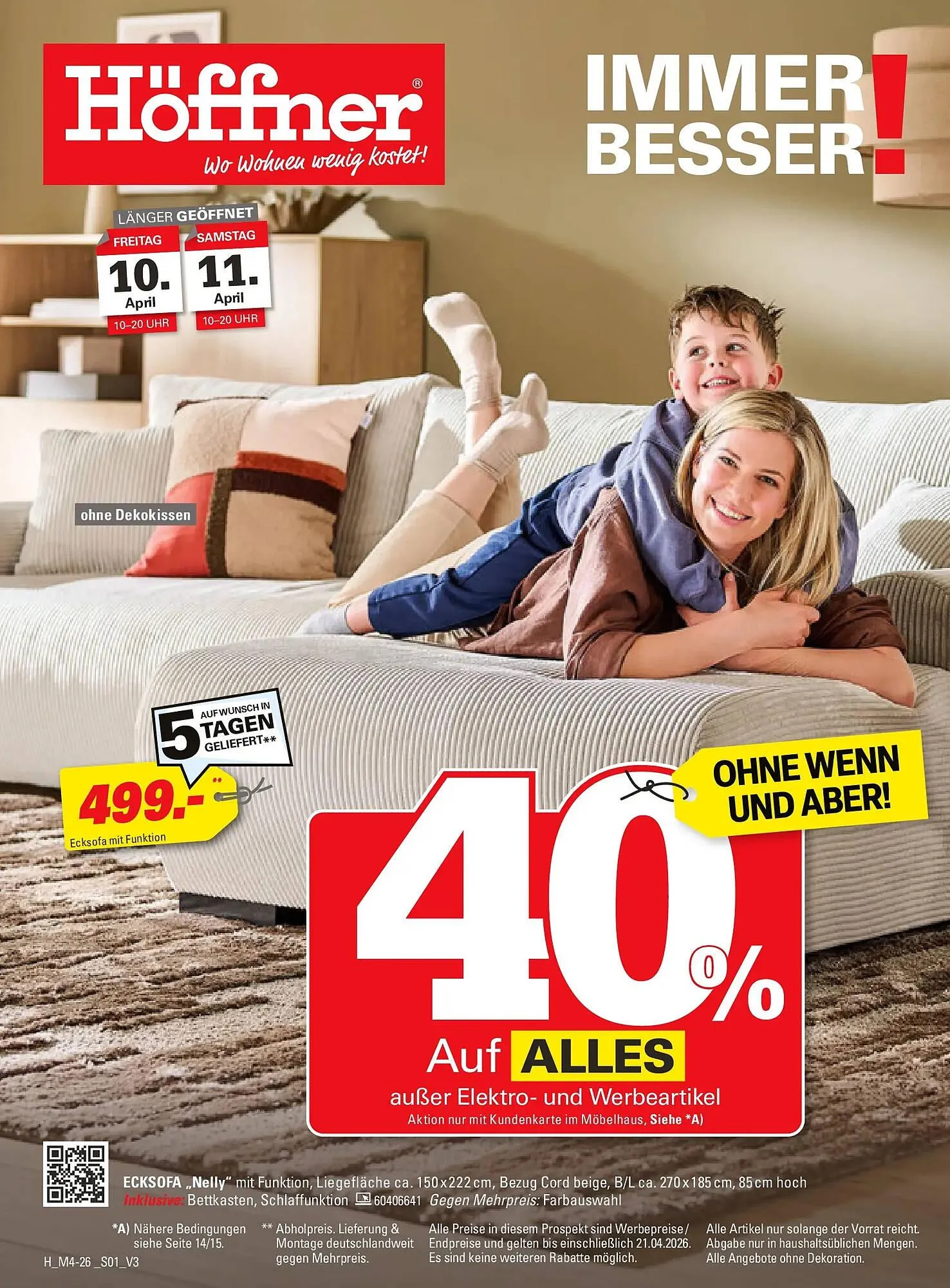 Höffner Prospekt von 31. März bis 21. April 2026 - Prospekt seite 1