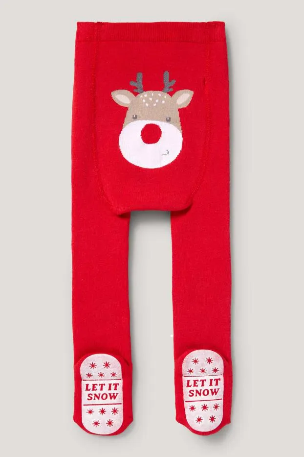 Rendier Rudolf - antislip-babymaillot voor de kerst