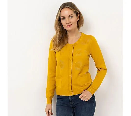DAWID by Dawid Tomaszewski Cardigan, Langarm Strass-Details figurumspielend
