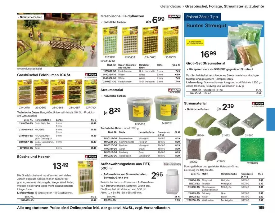 Modellbahn Katalog von 29. Oktober bis 31. Dezember 2025 - Prospekt seite 191