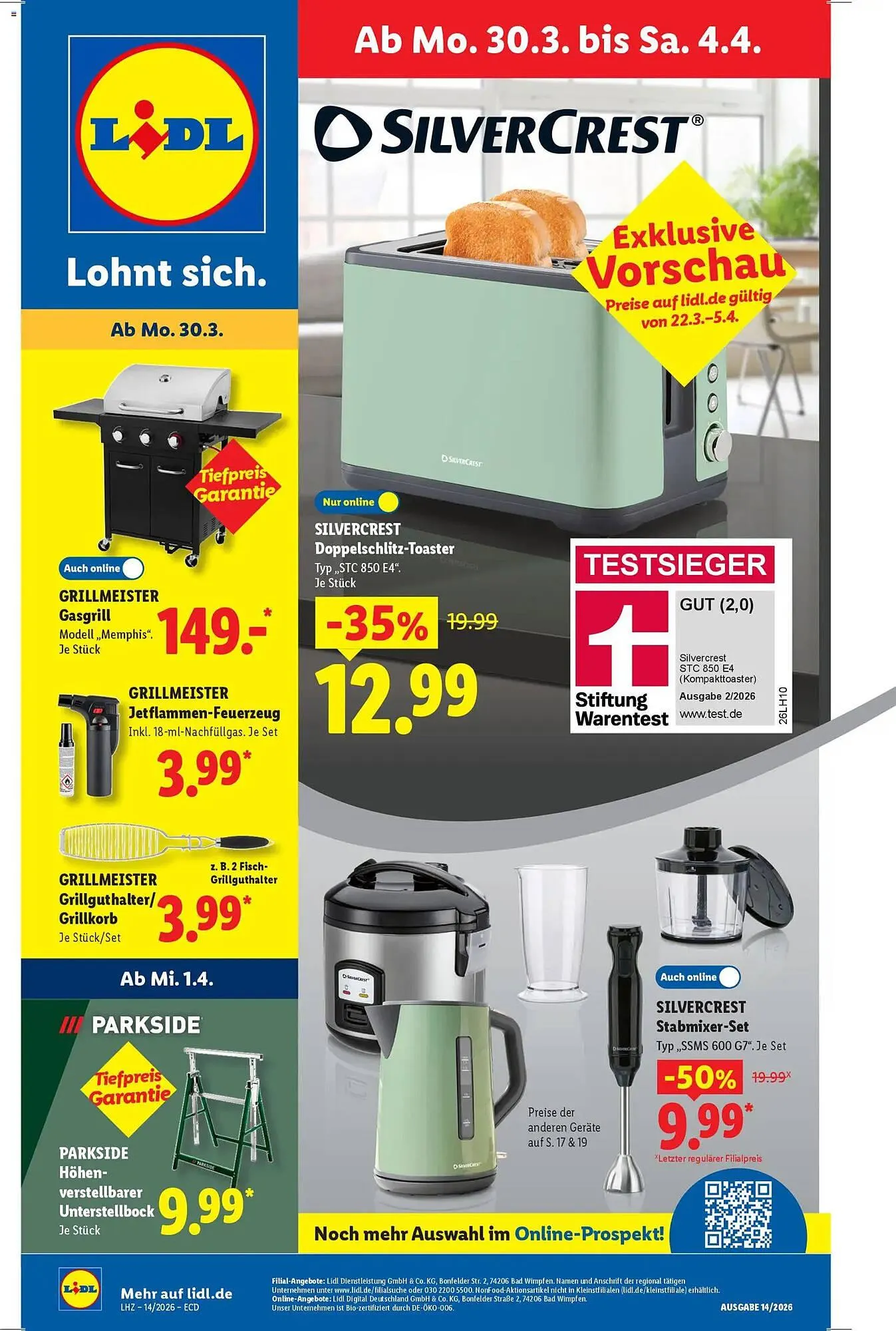 Lidl Prospekt von 30. März bis 4. April 2026 - Prospekt seite 1