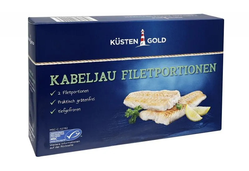 Küstengold Kabeljau Filetportionen 250 g