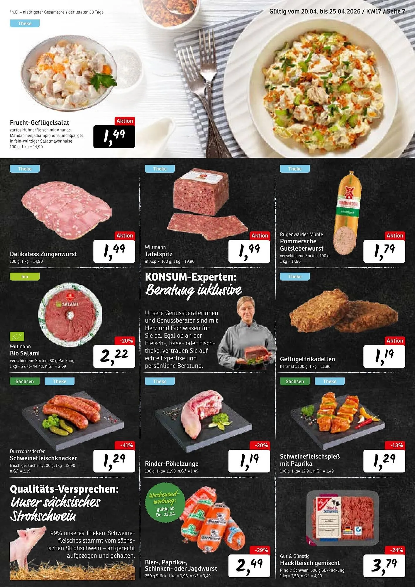 KONSUM Prospekt von 20. April bis 25. April 2026 - Prospekt seite 7