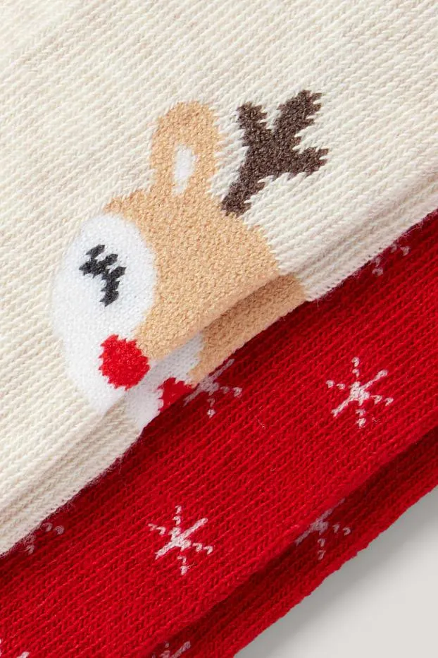 Set van 2 - rendier Rudolf - babymaillot voor de kerst