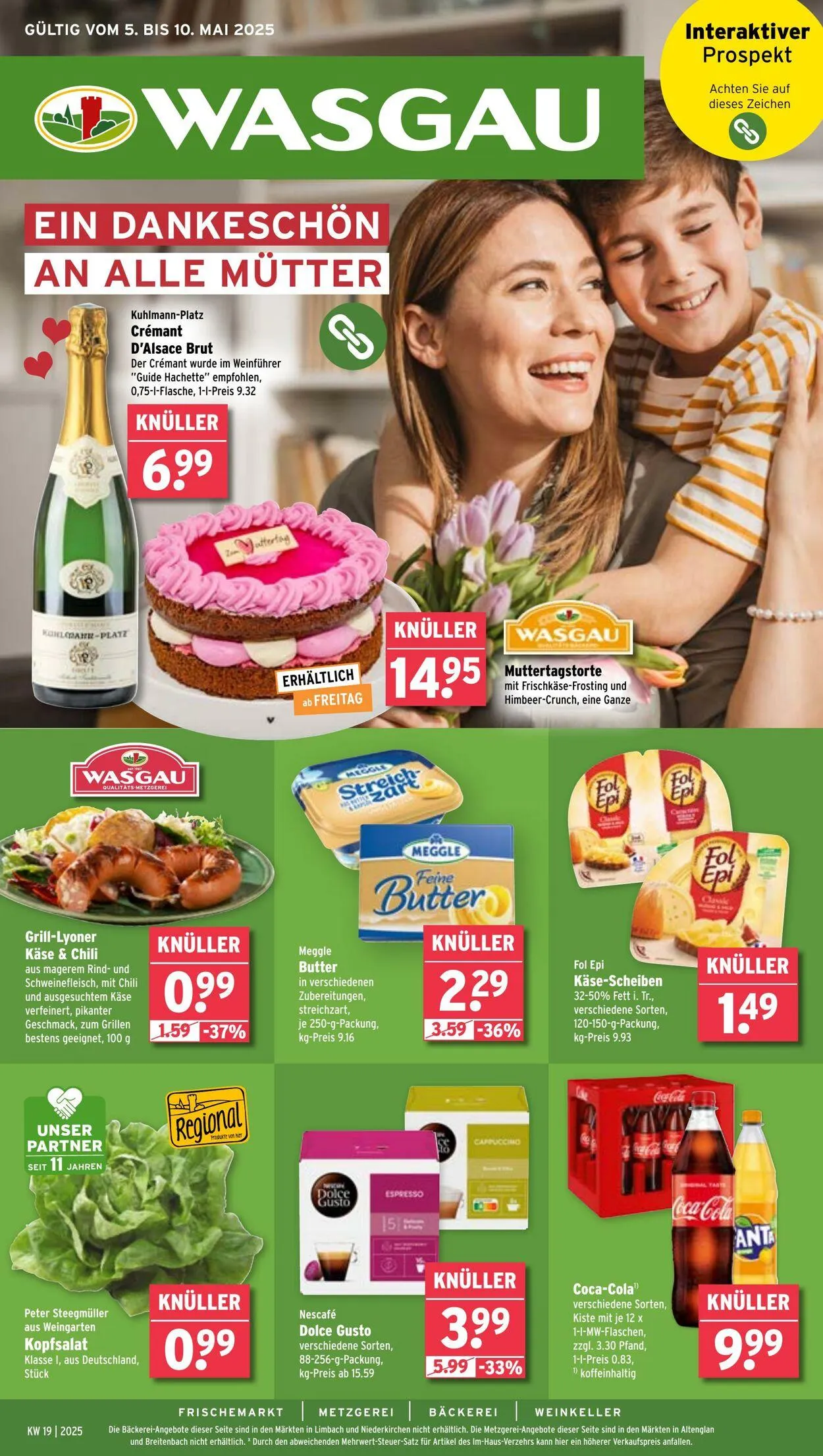 Wasgau von 5. Mai bis 10. Mai 2025 - Prospekt seite 1