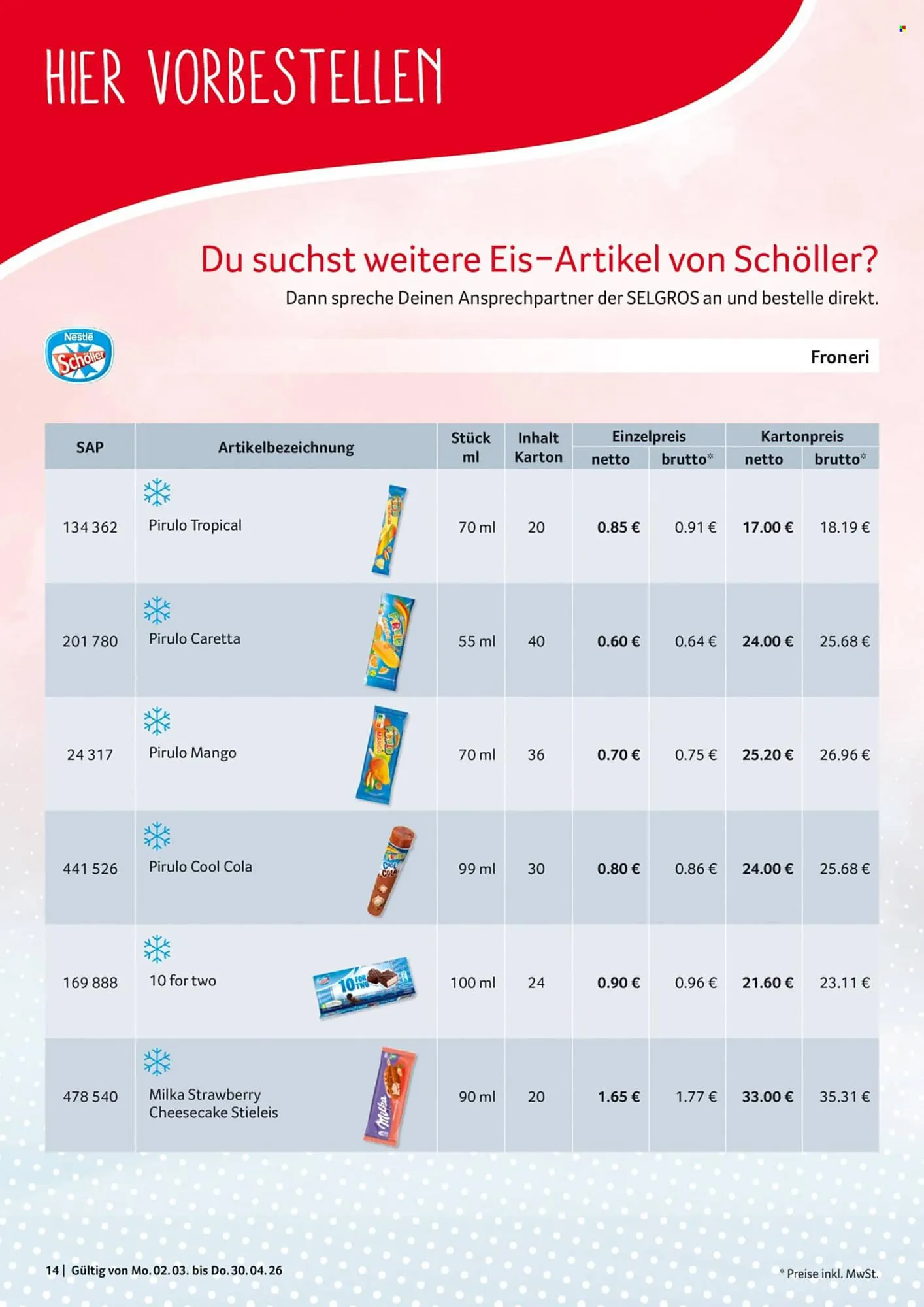 Selgros Prospekt von 2. März bis 30. April 2026 - Prospekt seite 14