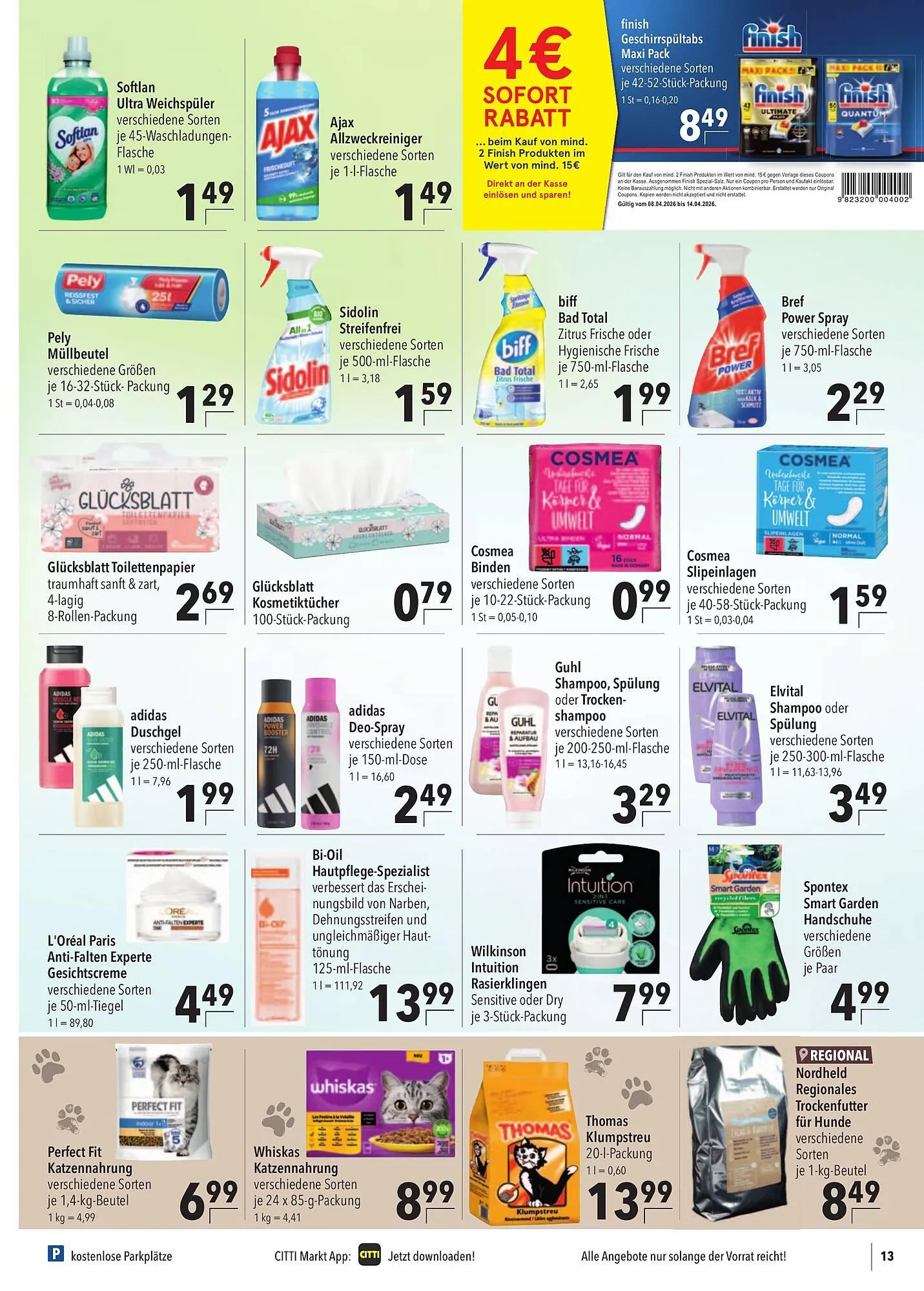 CITTI Markt Prospekt von 8. April bis 14. April 2026 - Prospekt seite 13