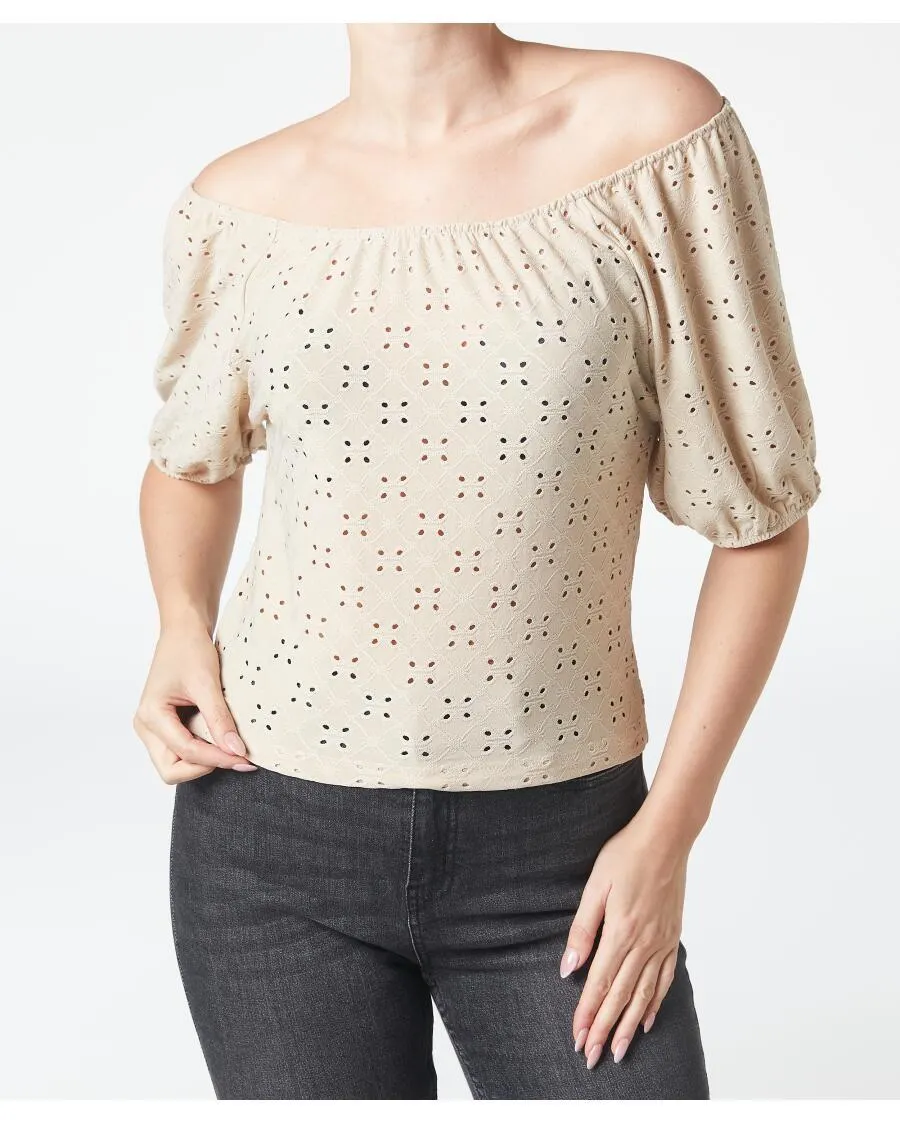 T-Shirt mit Lochmuster