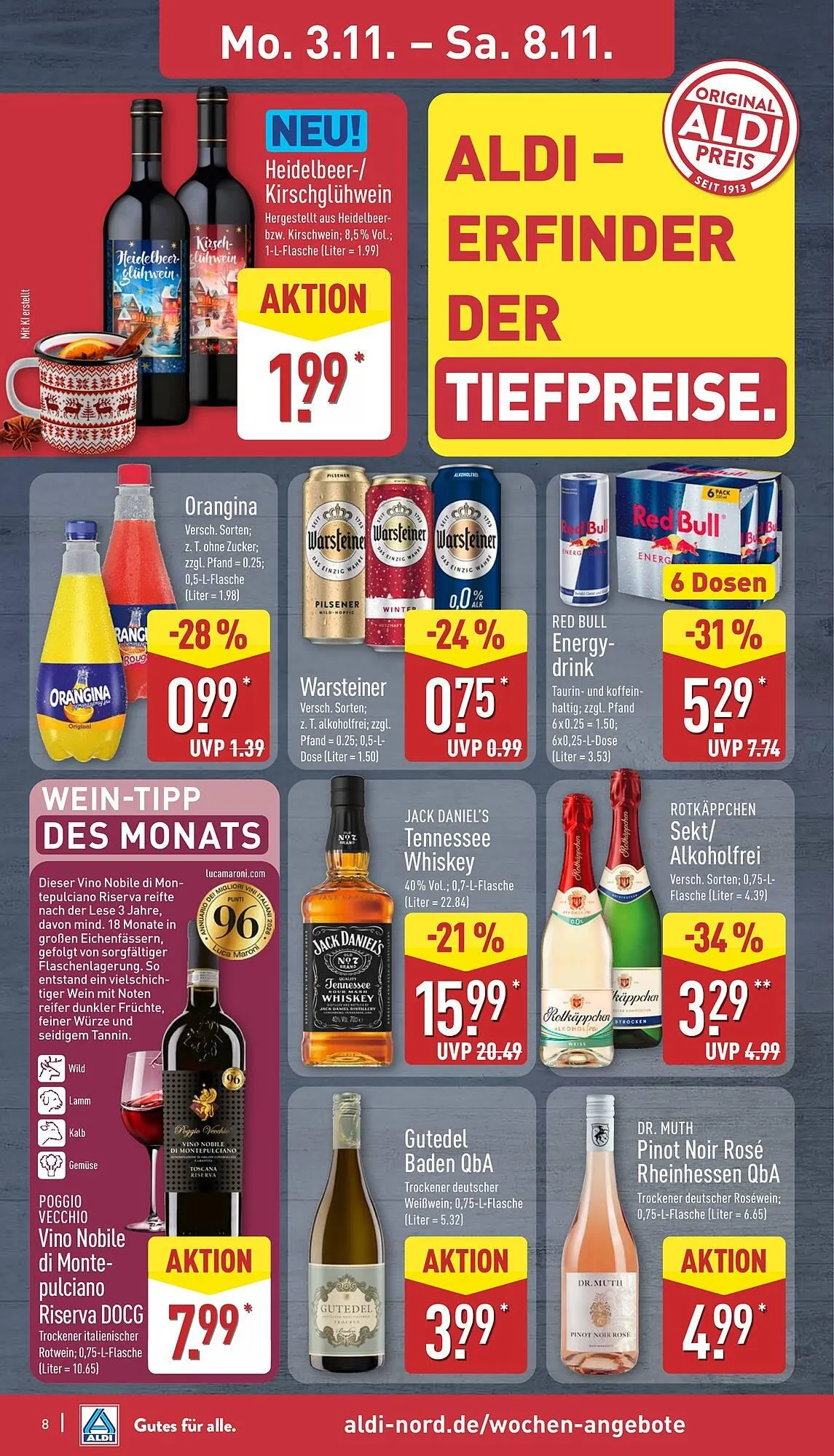 Aldi Nord Prospekt von 3. November bis 8. November 2025 - Prospekt seite 8