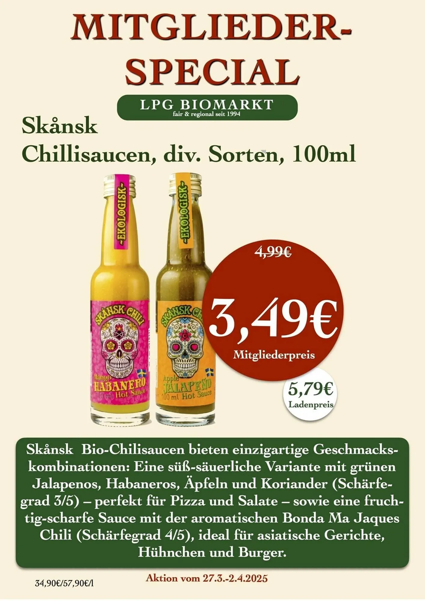 LPG Biomarkt Prospekt von 27. März bis 2. April 2025 - Prospekt seite 14