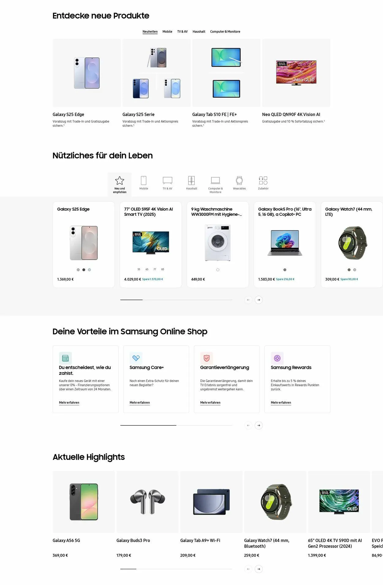 Samsung Aktueller Prospekt von 7. Juli bis 16. Juli 2025 - Prospekt seite 1