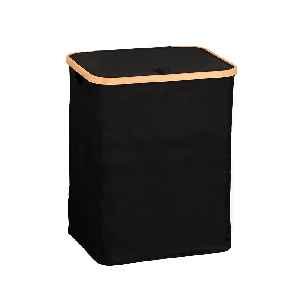 Wäschesammler, Bambus, FSC, schwarz